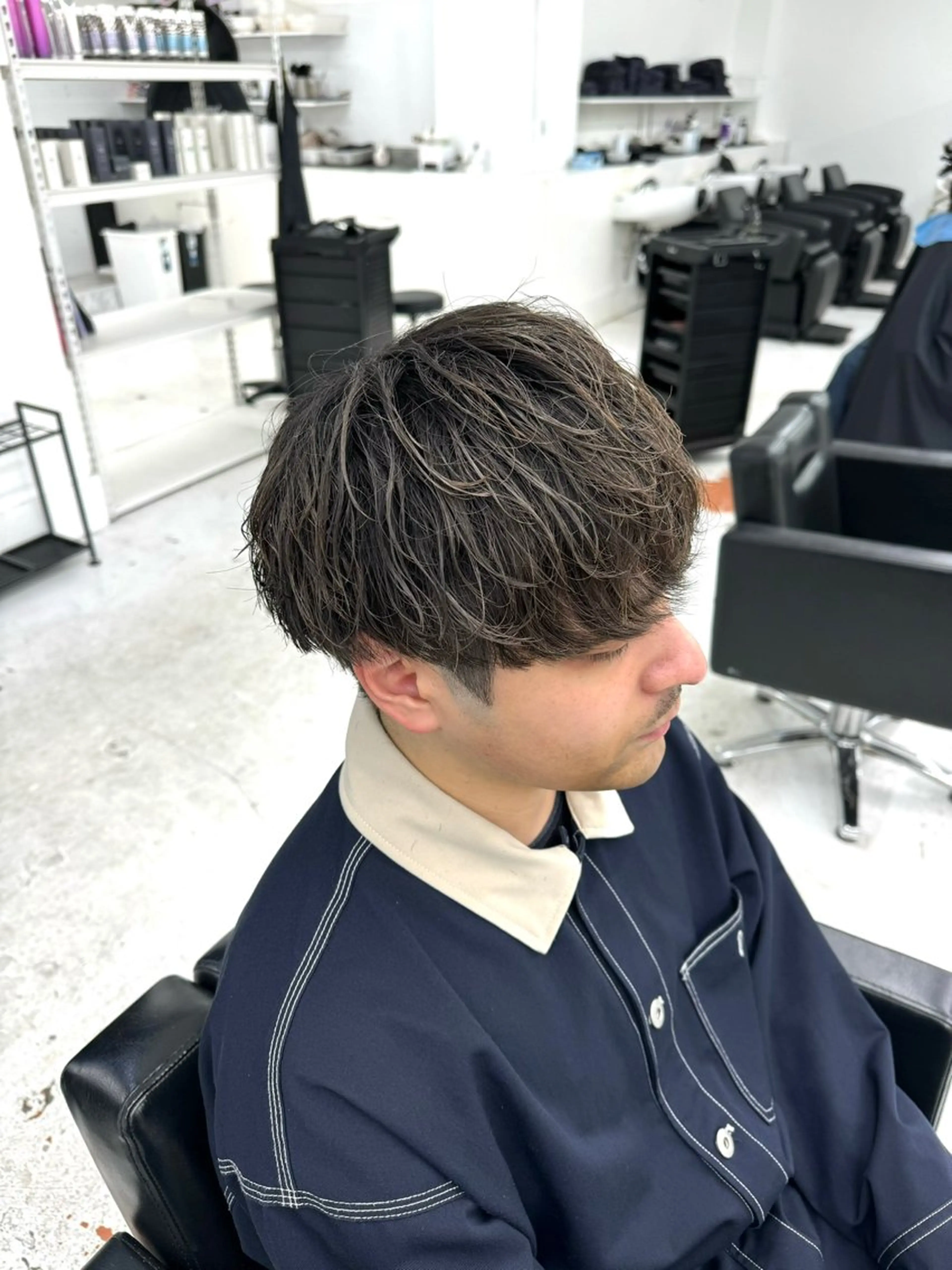 ショート パーマ メンズ マッシュ 刈り上げ カット パーマ 柏メンズカットパーマ NO.1タイチのヘアスタイル