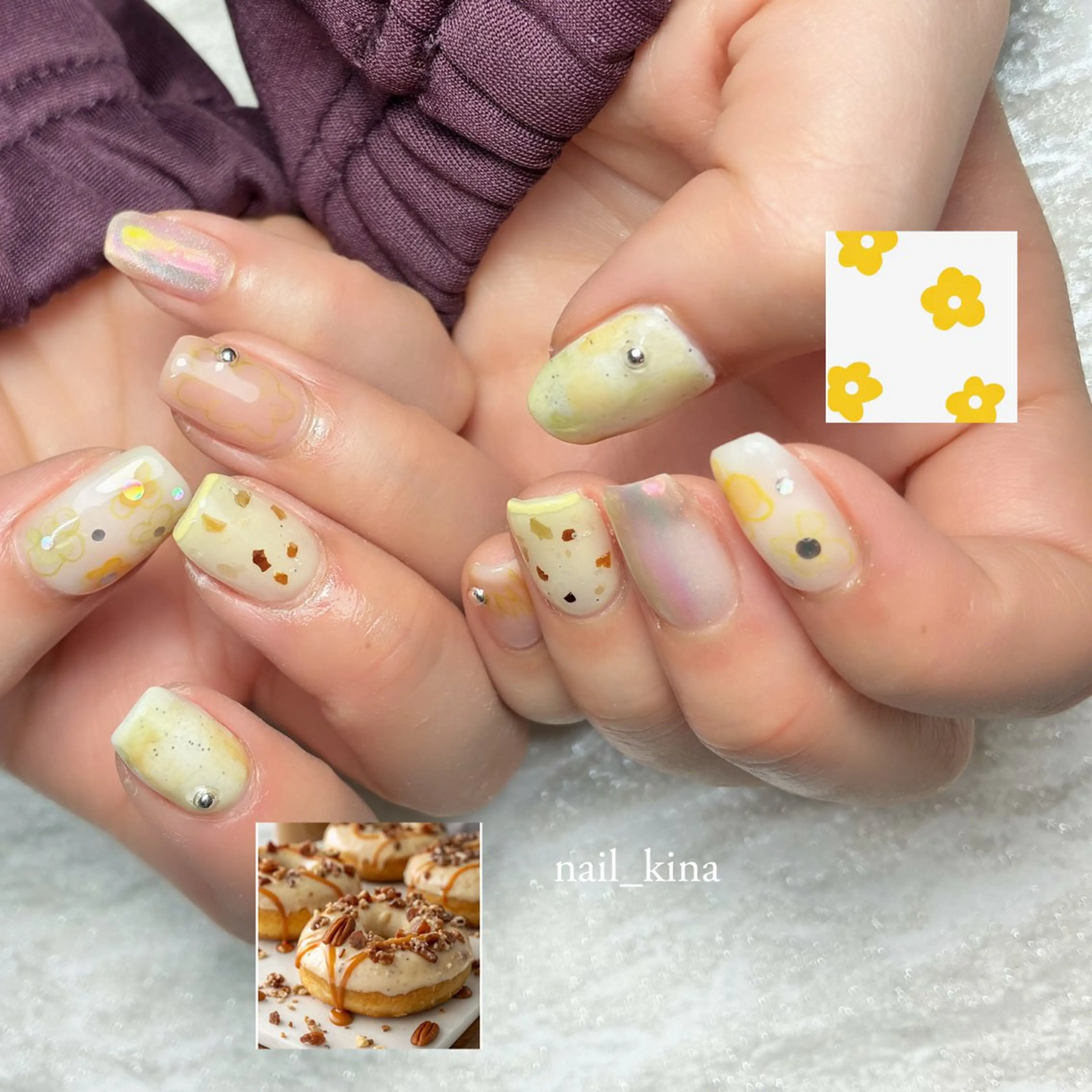 ネイル アートネイル ジェルネイル マグネットネイル ニュアンスネイル パラジェル ハンドネイル nail_ kinaのネイルデザイン