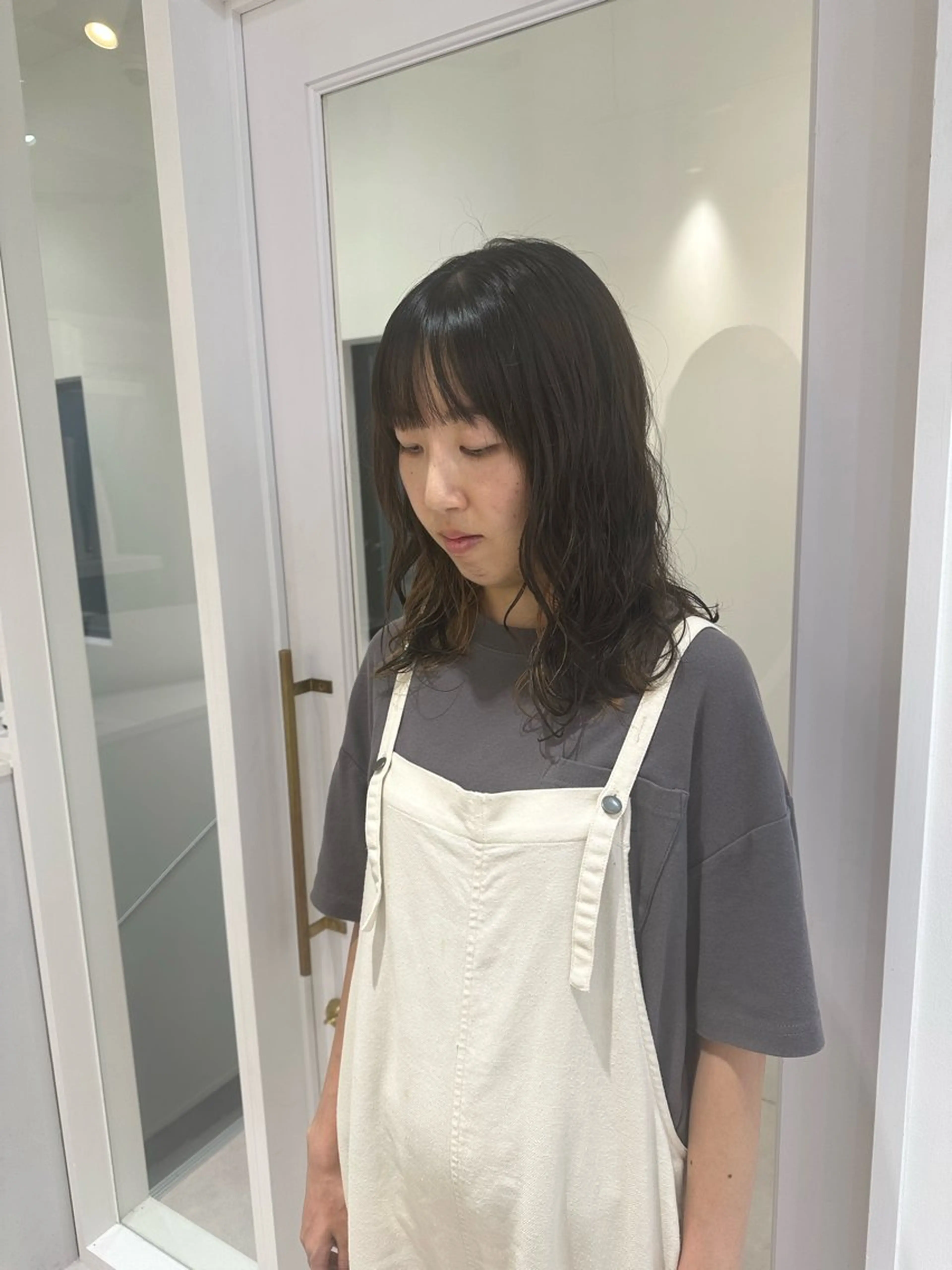 セミロング カラー パーマ お洒落パーマ/ 艶カラー/michiのヘアスタイル