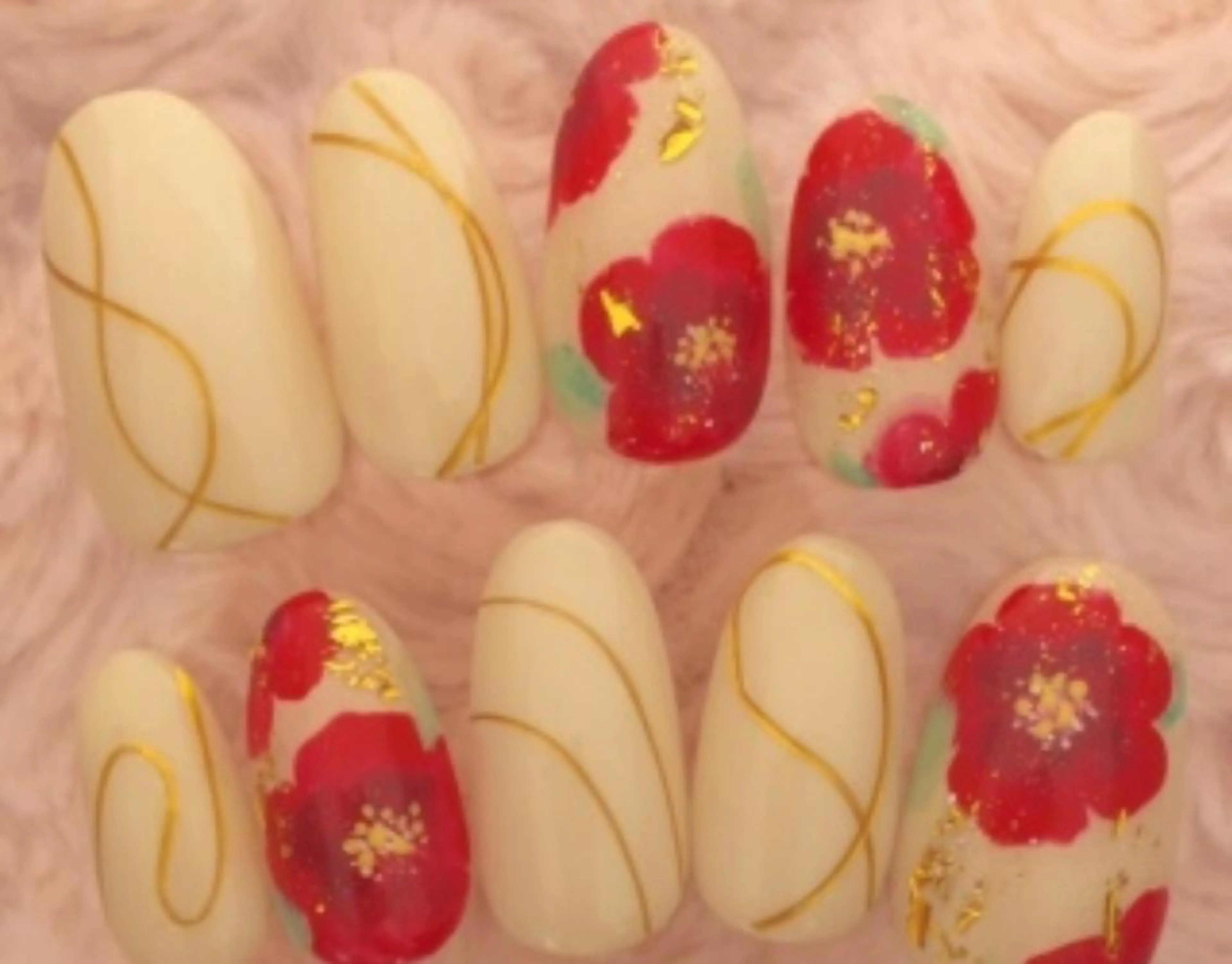 おしゃれな和モダンネイルの写真