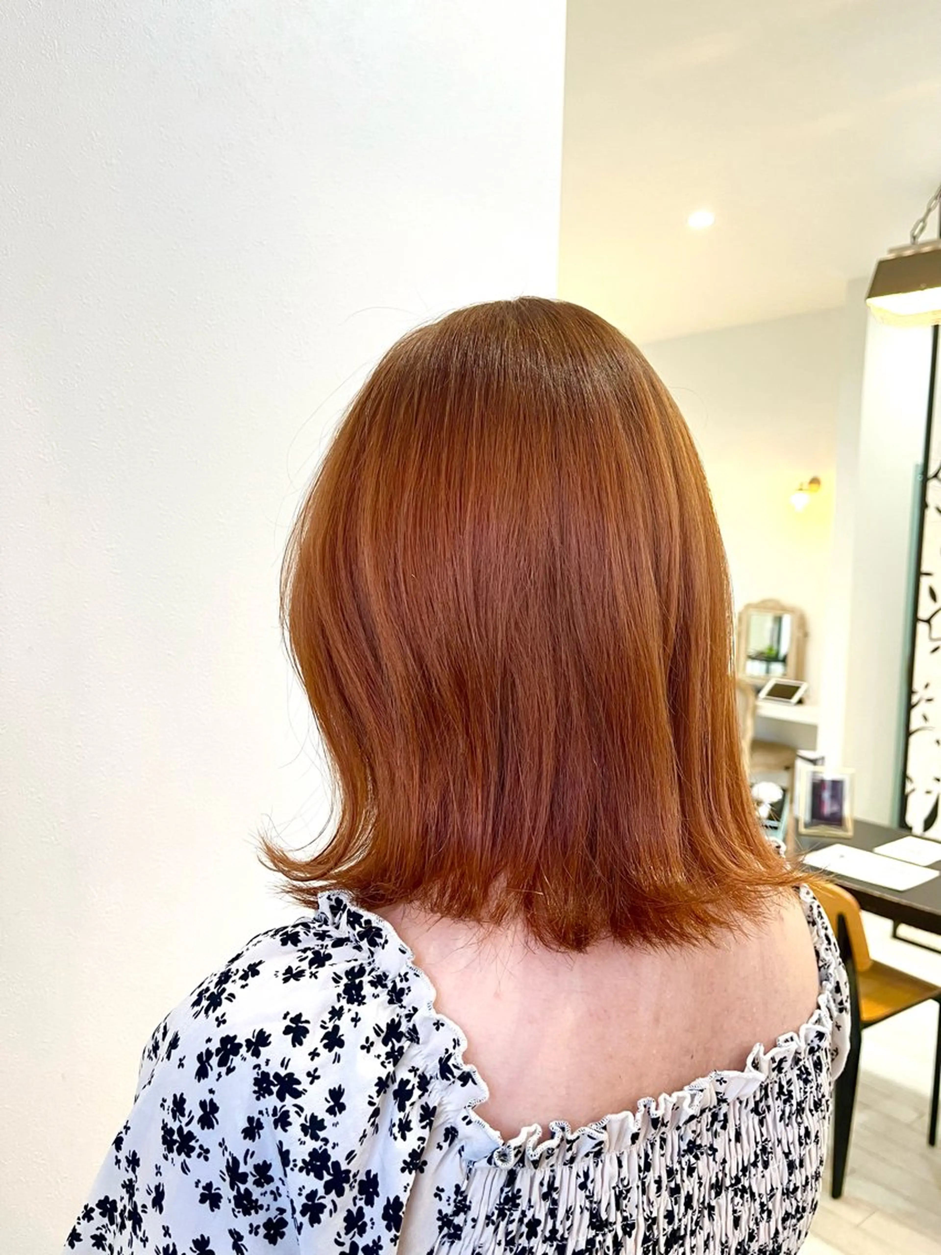 カラー ベージュカラー オレンジ オレンジベージュ 齊藤 美有のヘアスタイル