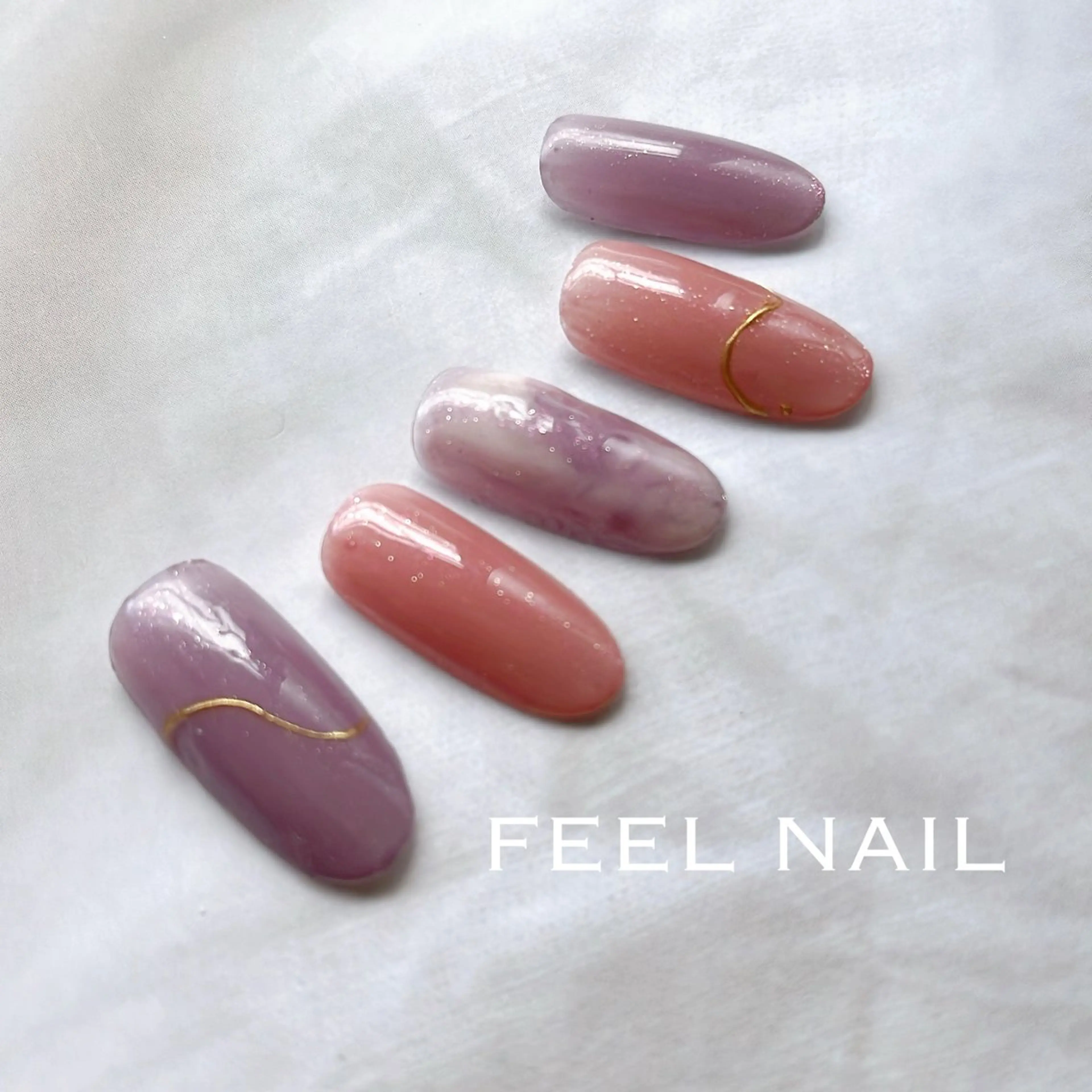 ネイル アートネイル シンプルネイル ネイルチップ 秋好 悠のネイルデザイン