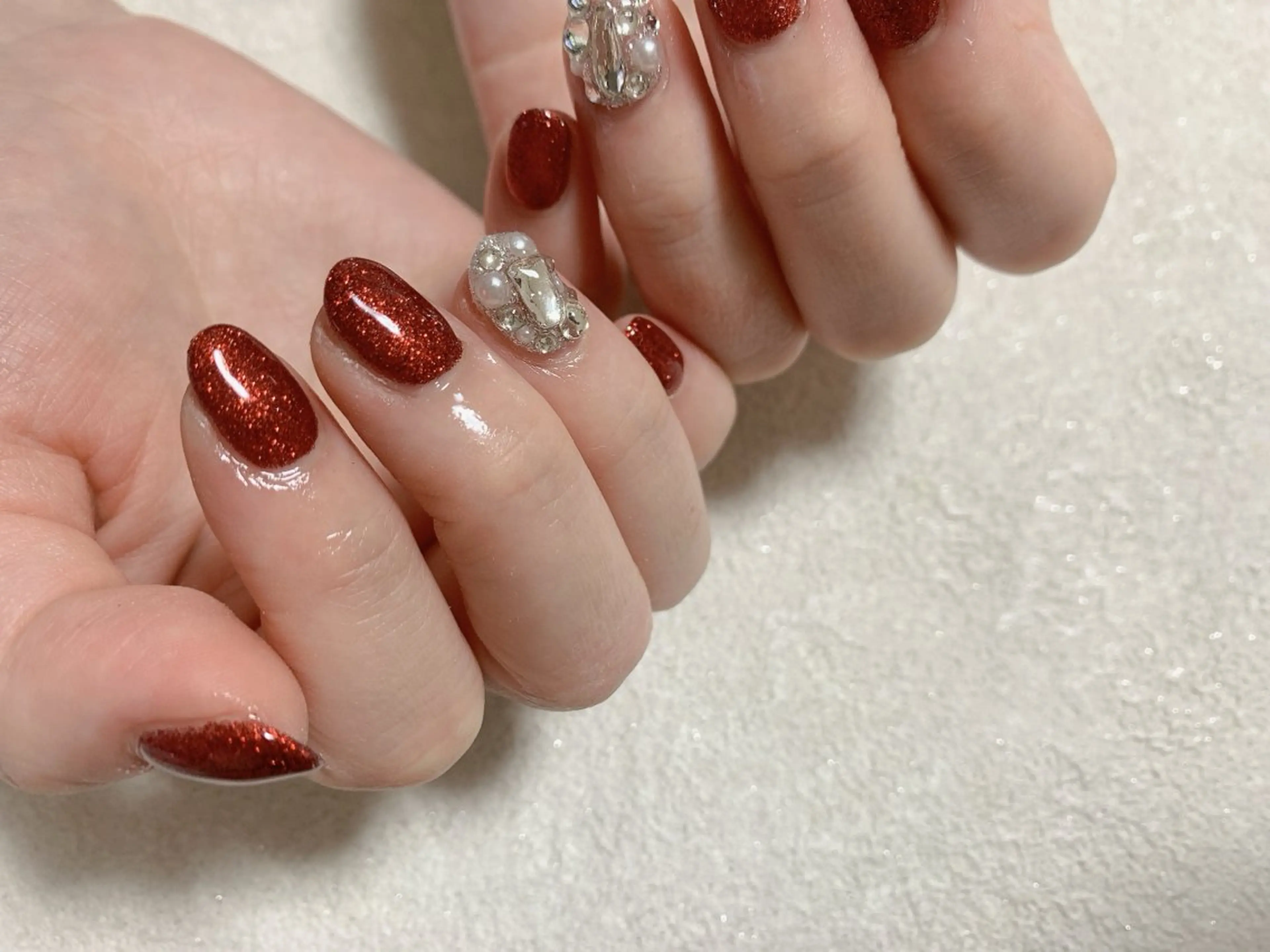 ネイル ジェルネイル 韓国ネイル ラメ(グリッター) メンズネイル パラジェル kiki nail たまプラーザのネイルデザイン