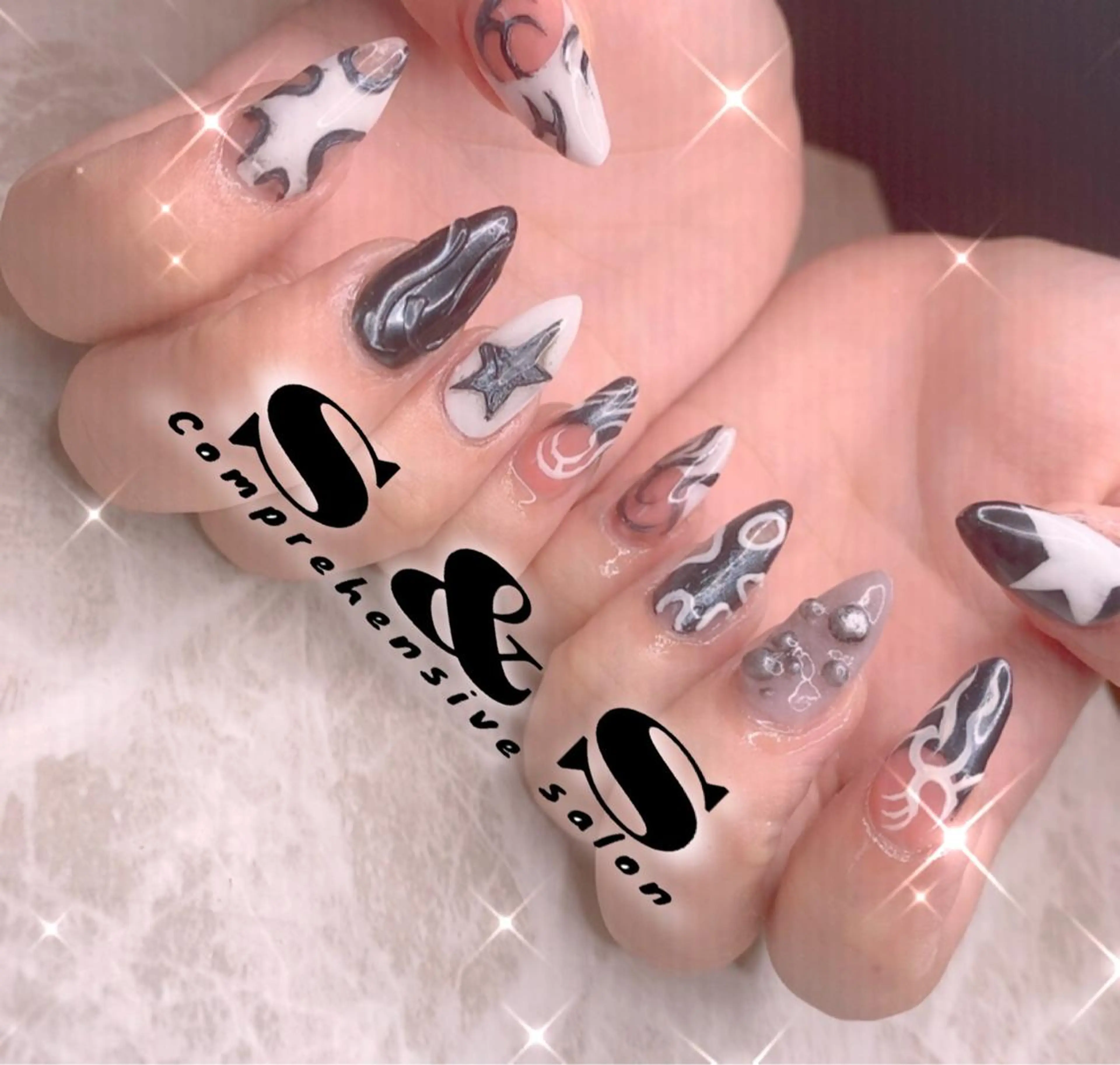 ネイル アートネイル 長さ出し メンズネイル 持ち込み スカルプネイル S&S 村田小百合のネイルデザイン