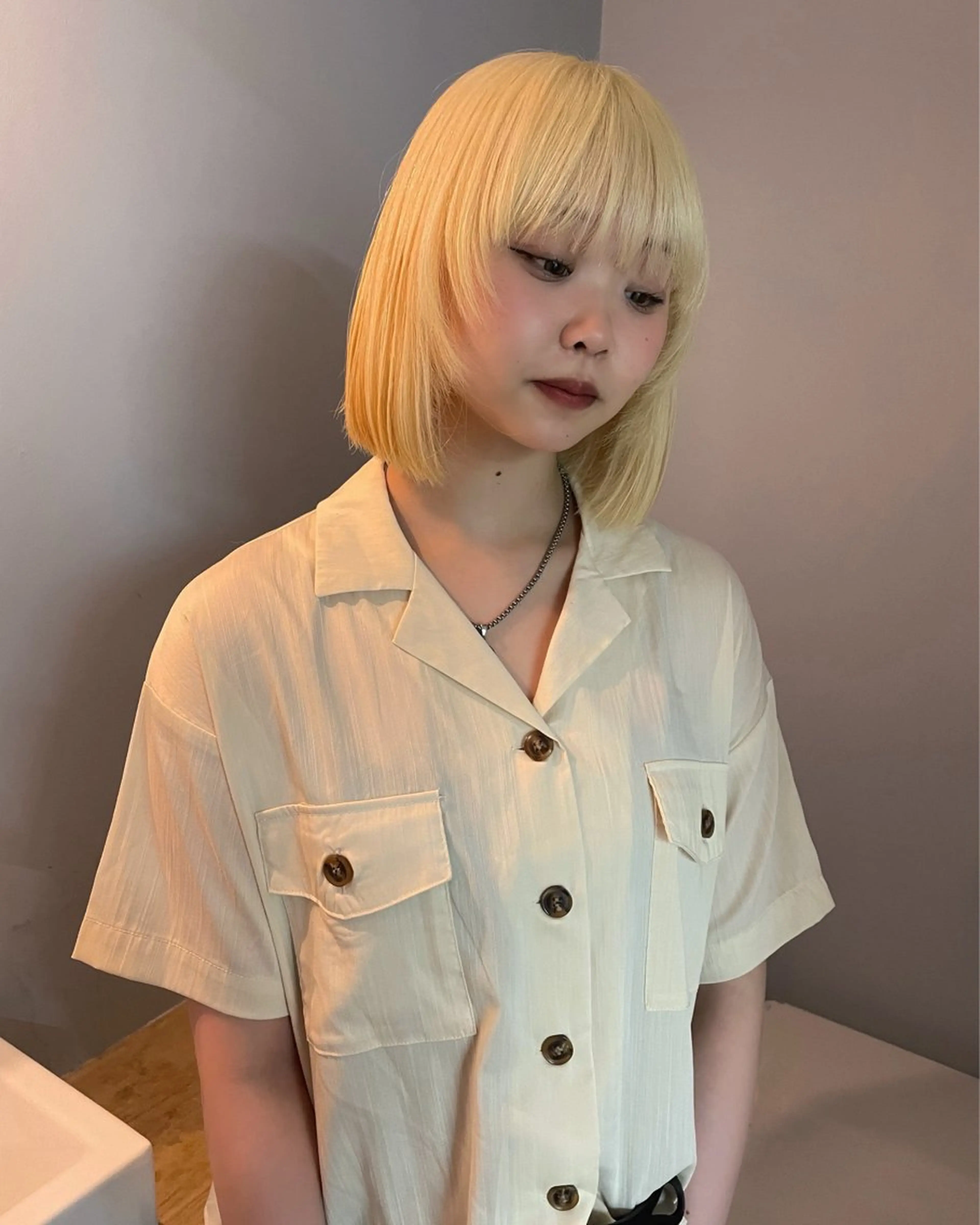 ショート カラー ヘアカラー トリートメント カットモデル/ ハイトーン/ゆうあのヘアスタイル