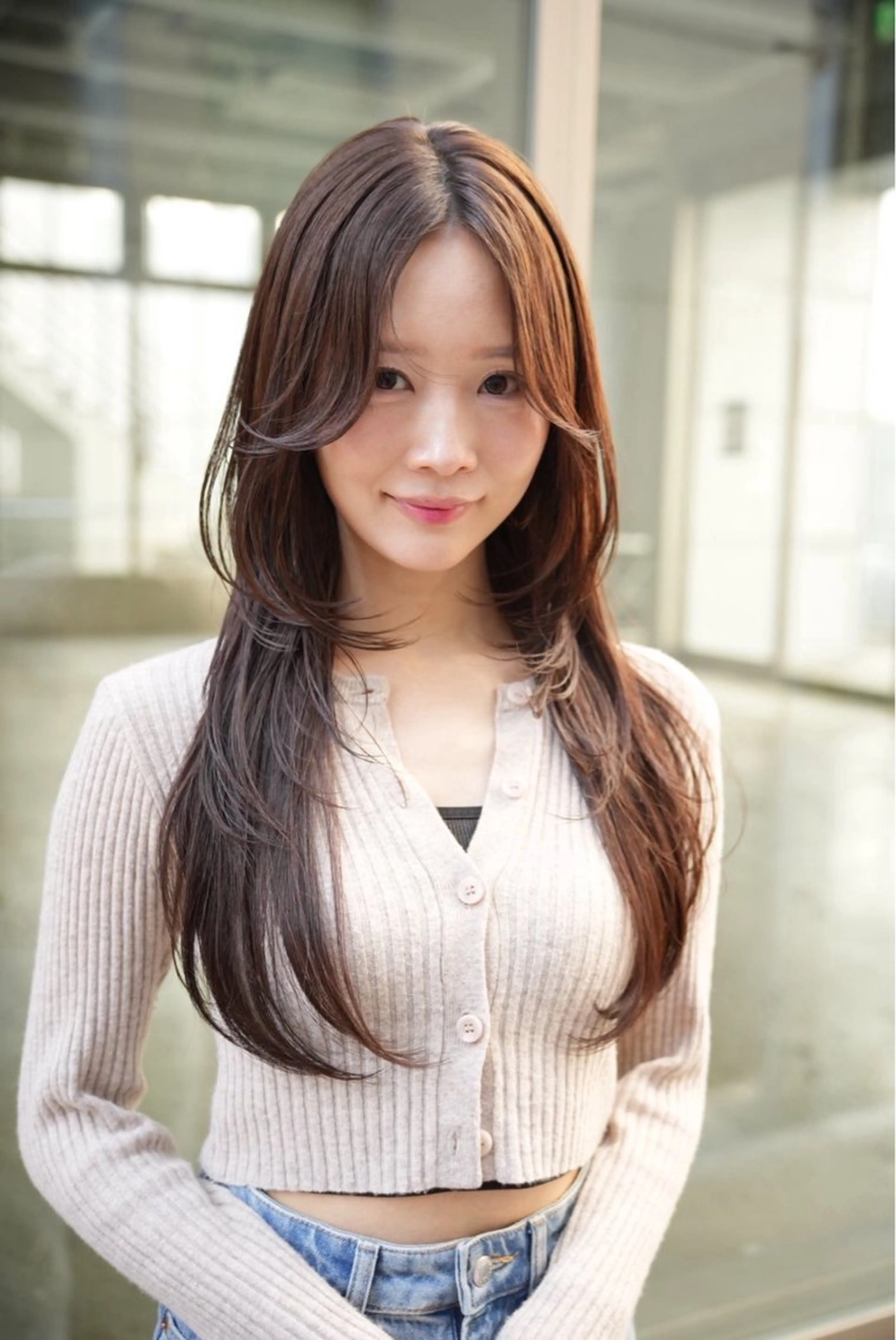 セミロング 透明感カラー/伊藤 陸/soigneのヘアスタイル