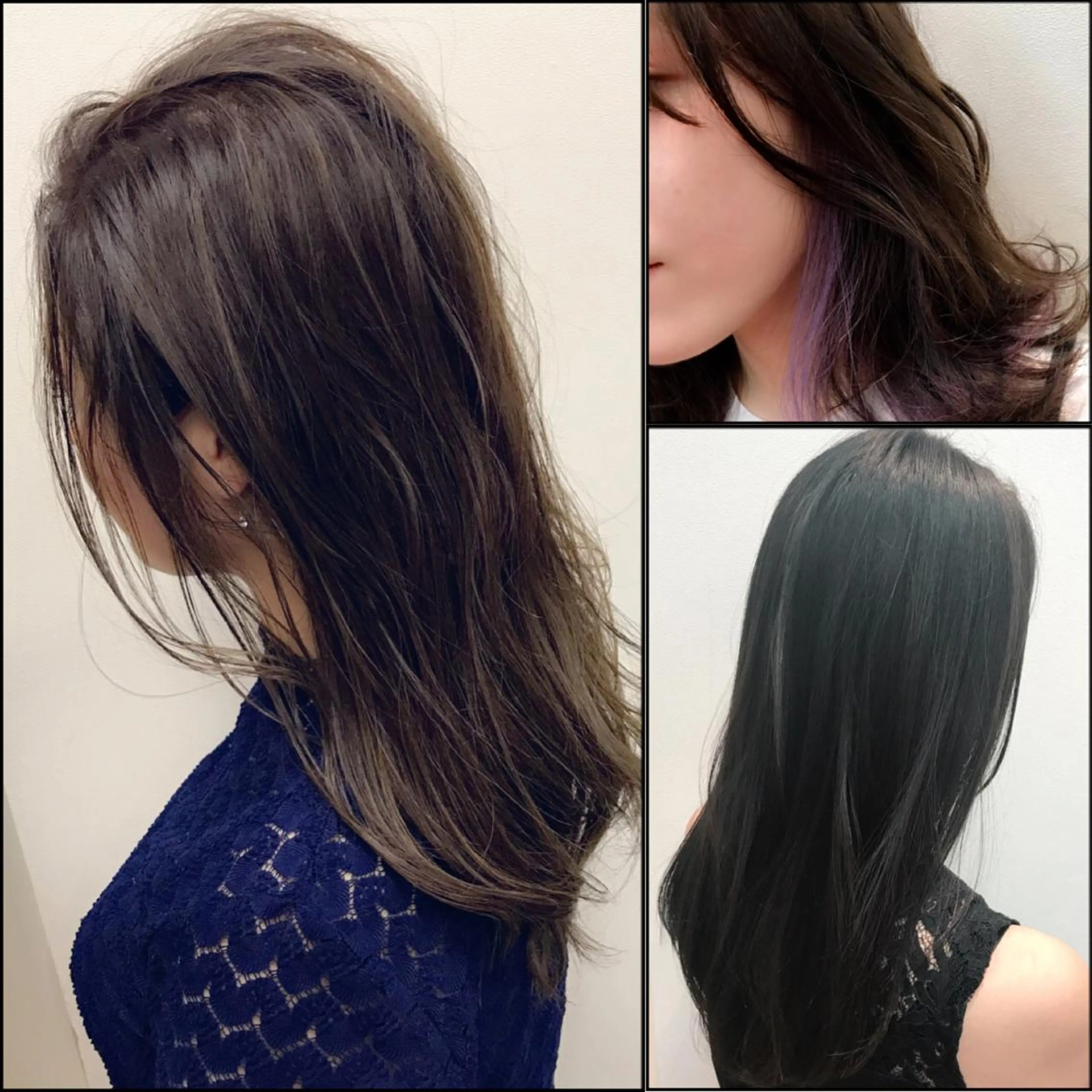 ミディアム カラー 透明感カラー ハイライトカラー インナーカラー ハイライト カット ヘアカラー トリートメント 髪質改善ｶﾗｰ ｹｱﾌﾞﾘｰﾁ/ﾀﾑのヘアスタイル