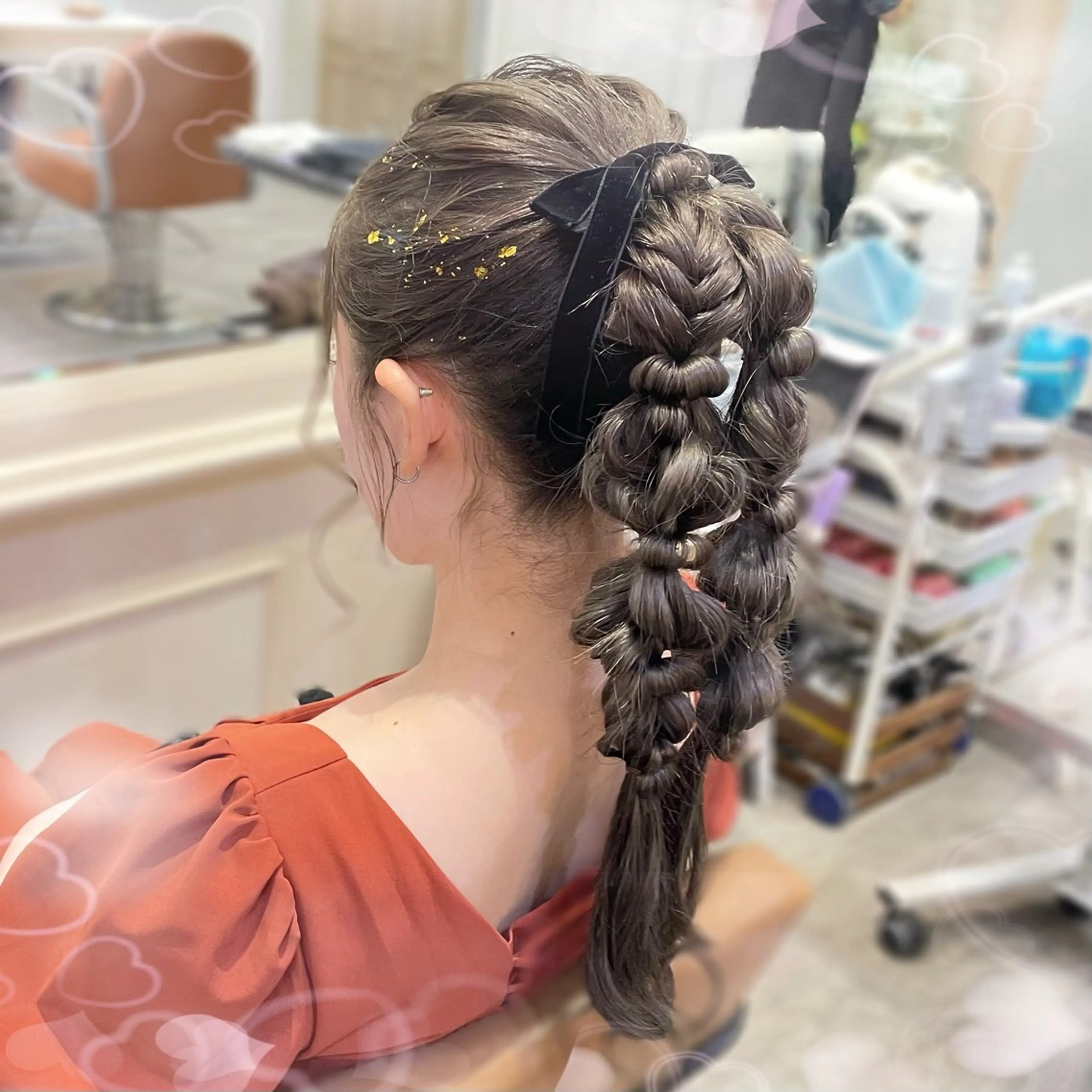 ヘアアレンジ ポニーテール ヘアセット 🎼艶感カラー ヘアメ たま🎀のヘアスタイル