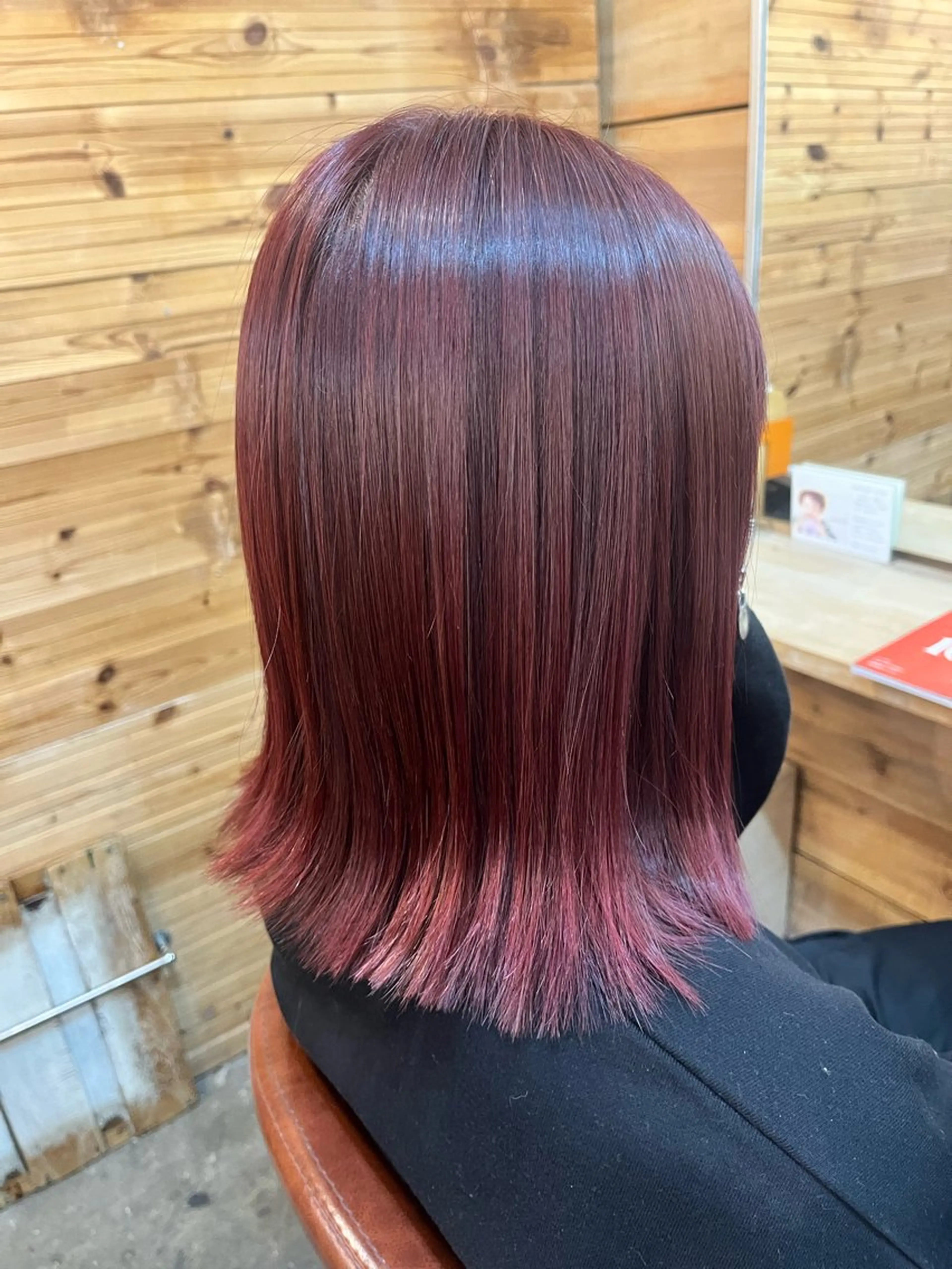 ミディアム カラー カシス ピンクカラー HAIR　& MAKE orange所属・mary'sメリー /ニュアンスカラーのヘアスタイル