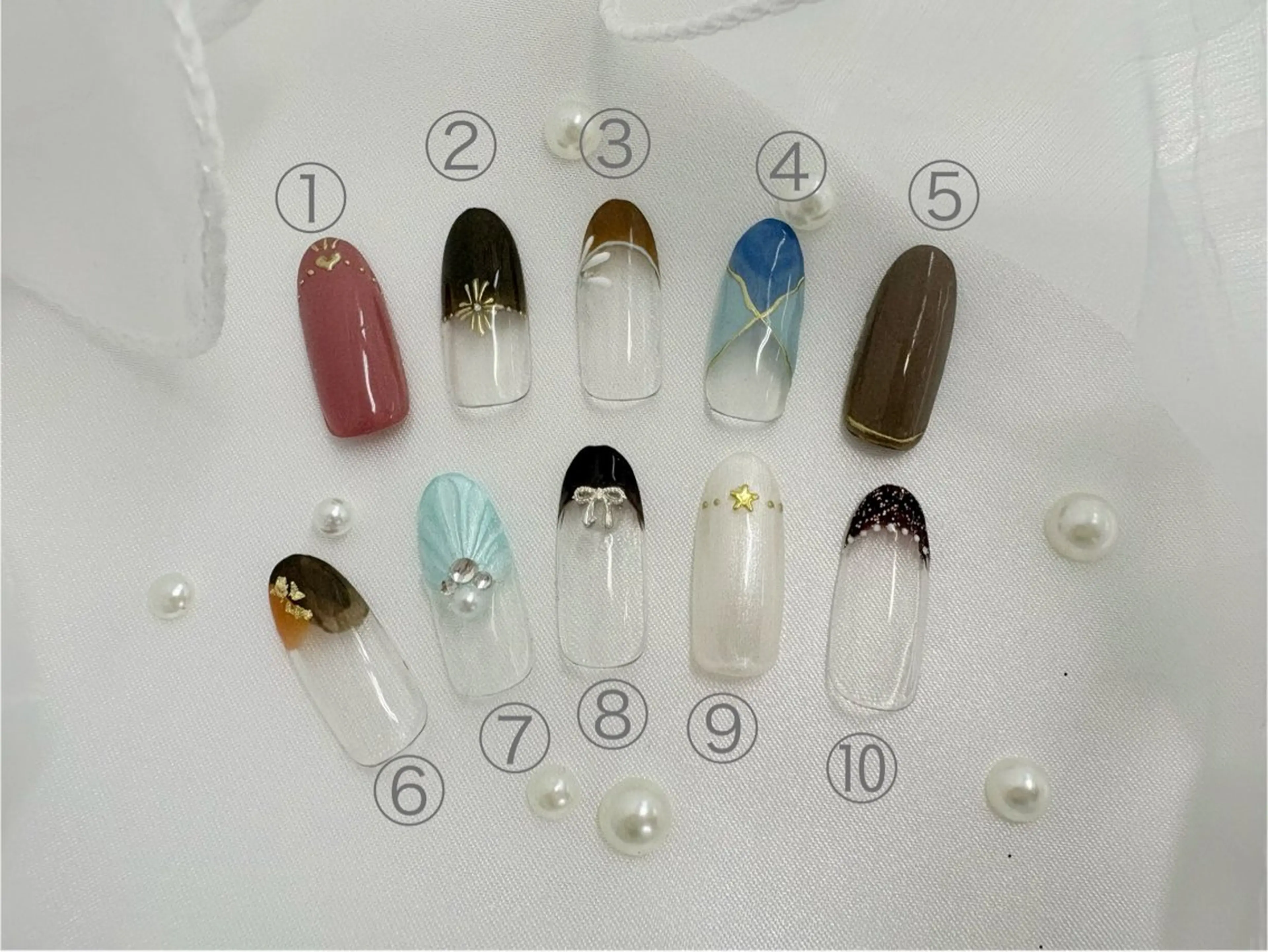 【オフなし】フレンチ+写真アート2本付 0円の写真