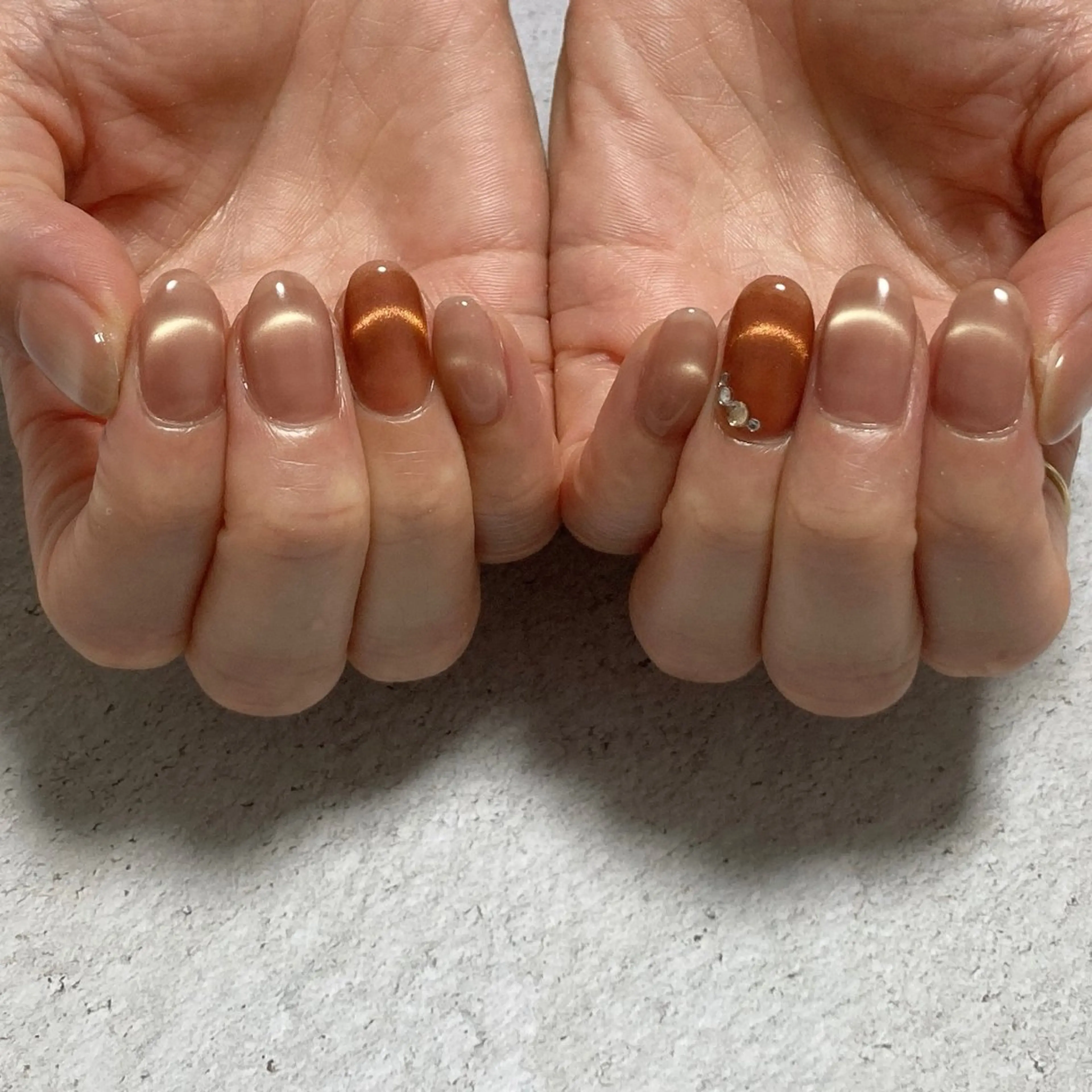 ネイル フレンチネイル マグネットフレンチ mmm nailのネイルデザイン