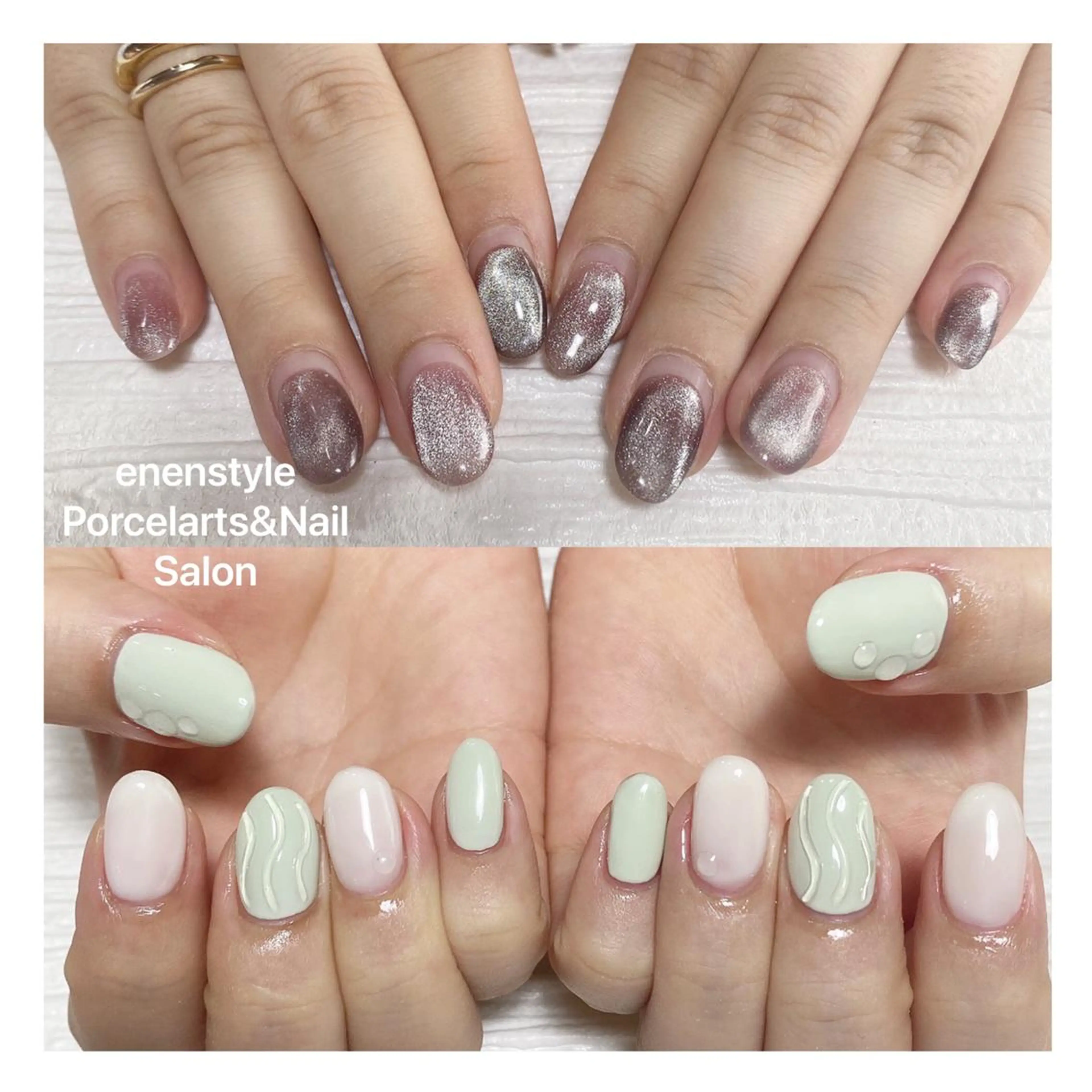 ミディアム ネイル ハンドネイル 👑enen style👑のネイルデザイン