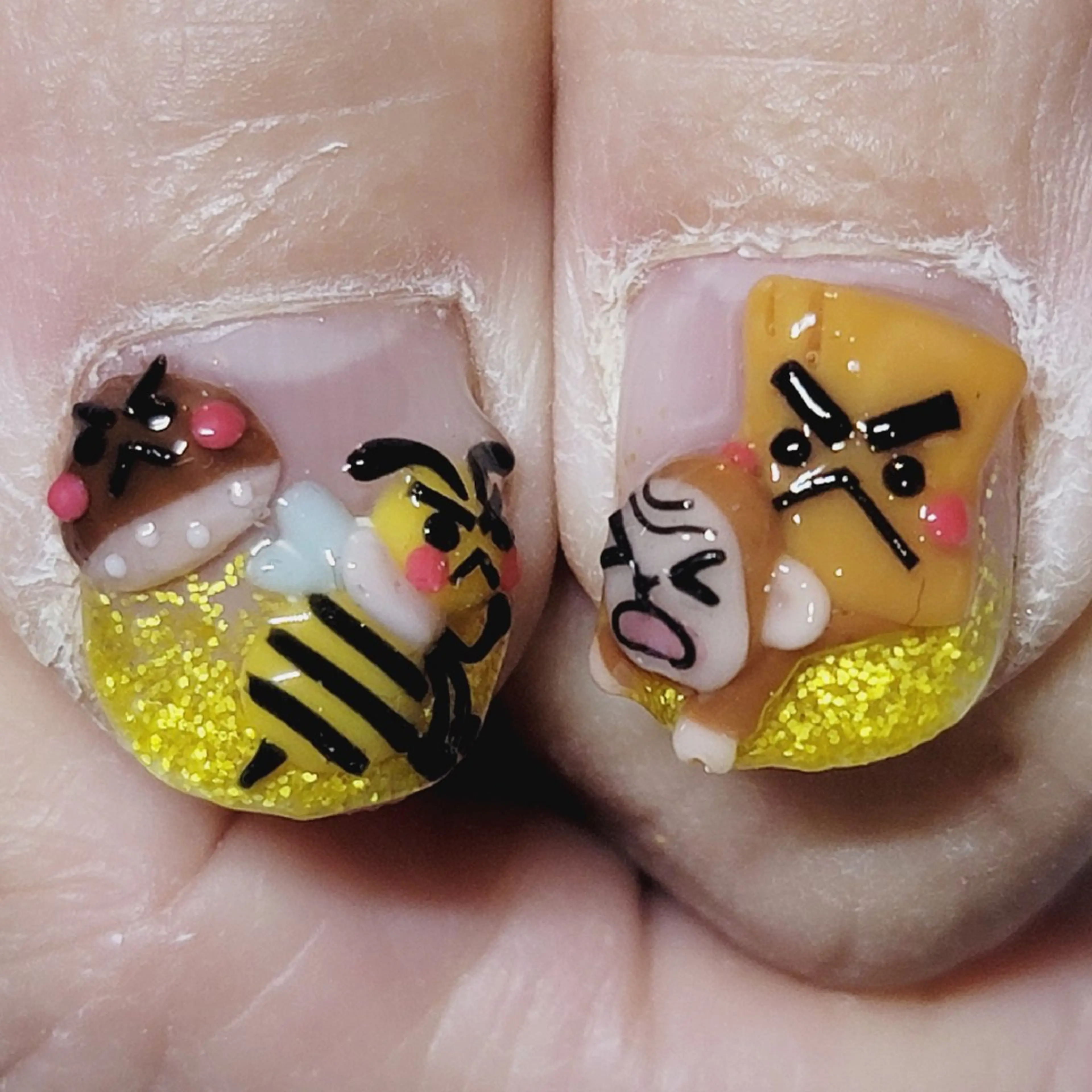 ネイル アートネイル グラデーション ラメ(グリッター) 黄色 ハンドネイル よしだ ひろきのネイルデザイン