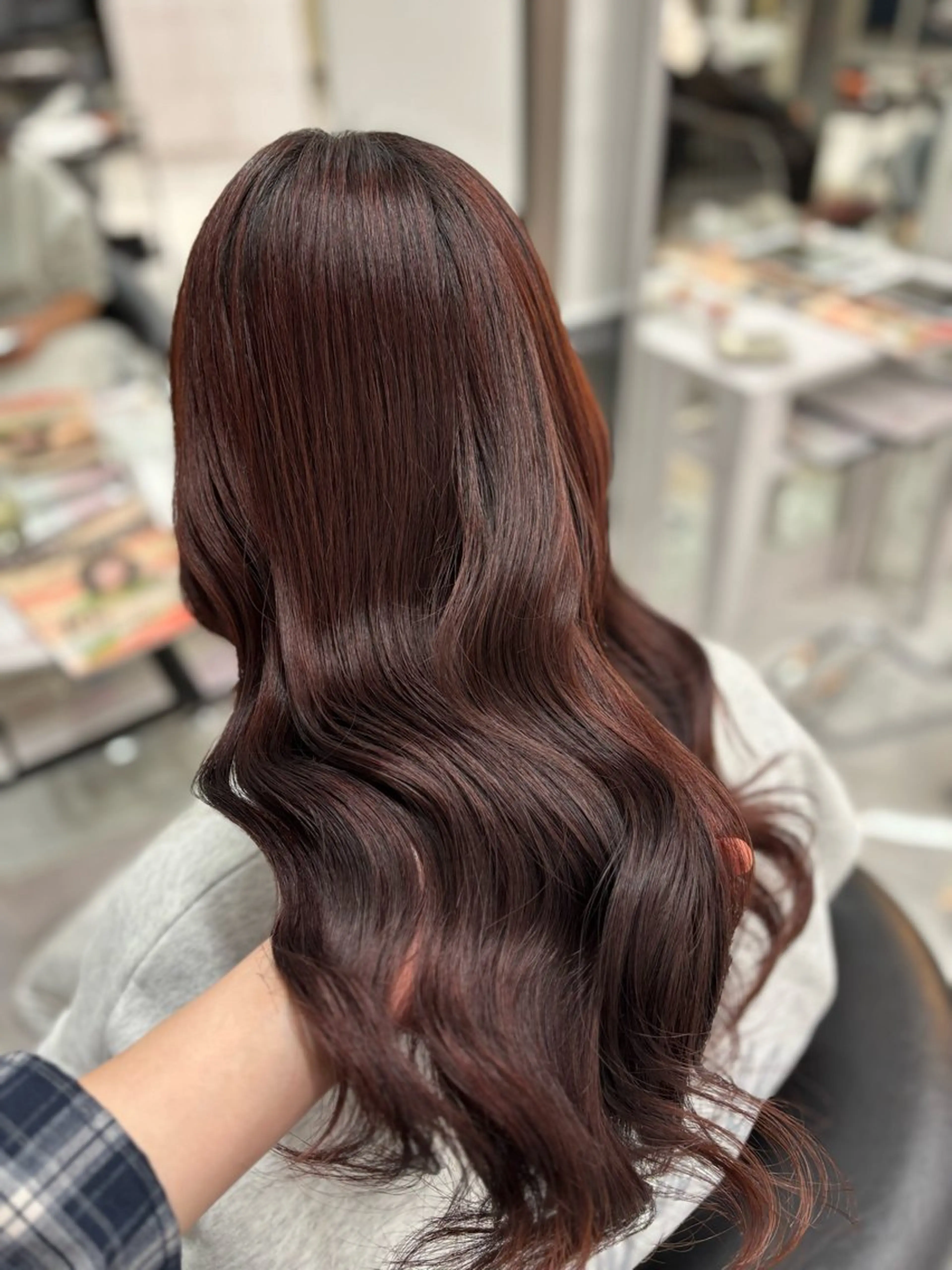 カラー ヘアカラー Sakuraෆ˚* 暗髪×まつパ🖤🥀のヘアスタイル