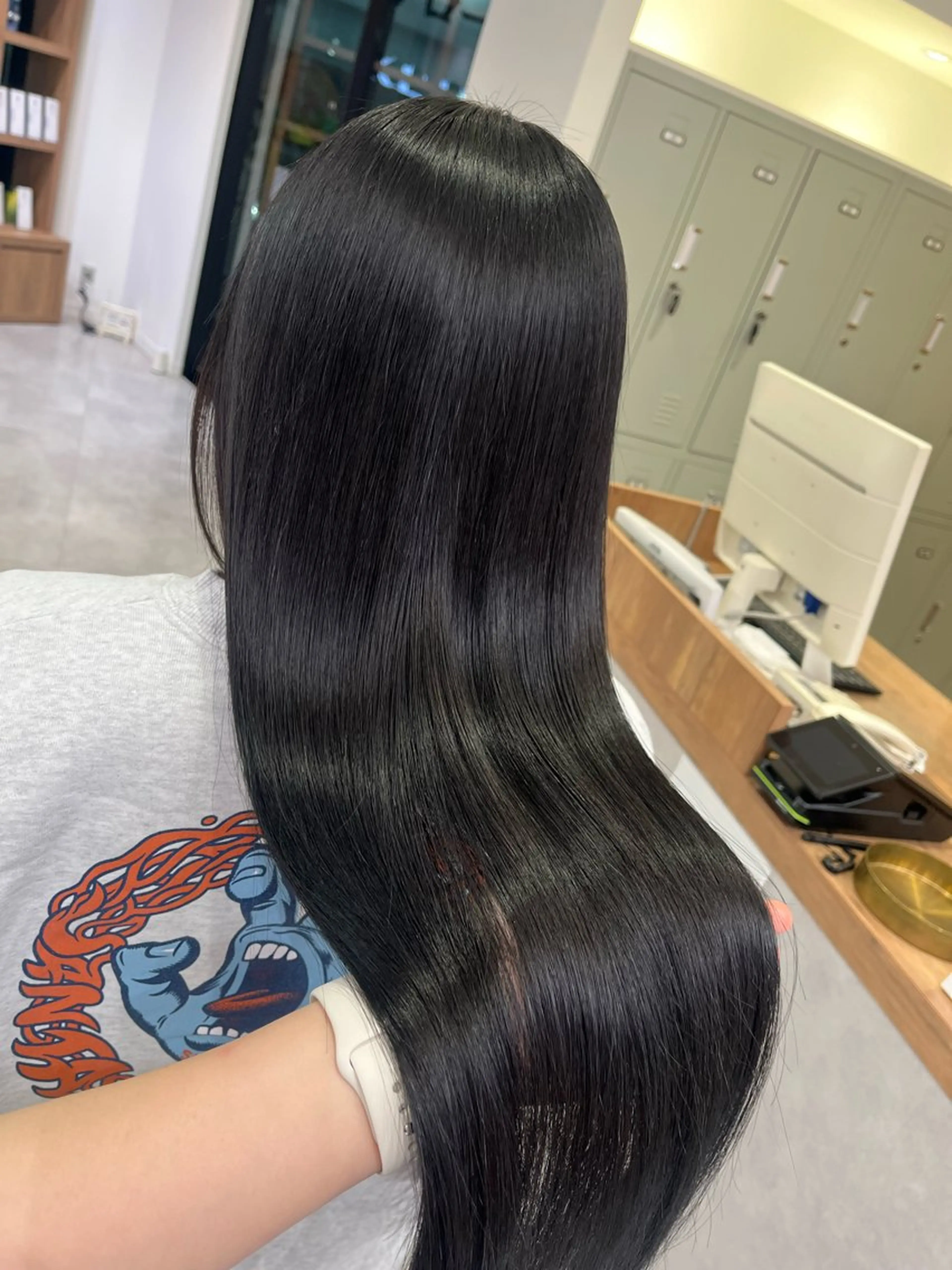 ロング 髪質改善 縮毛矯正 カット 縮毛矯正 トリートメント ヘッドスパ 木野田 萌のヘアスタイル