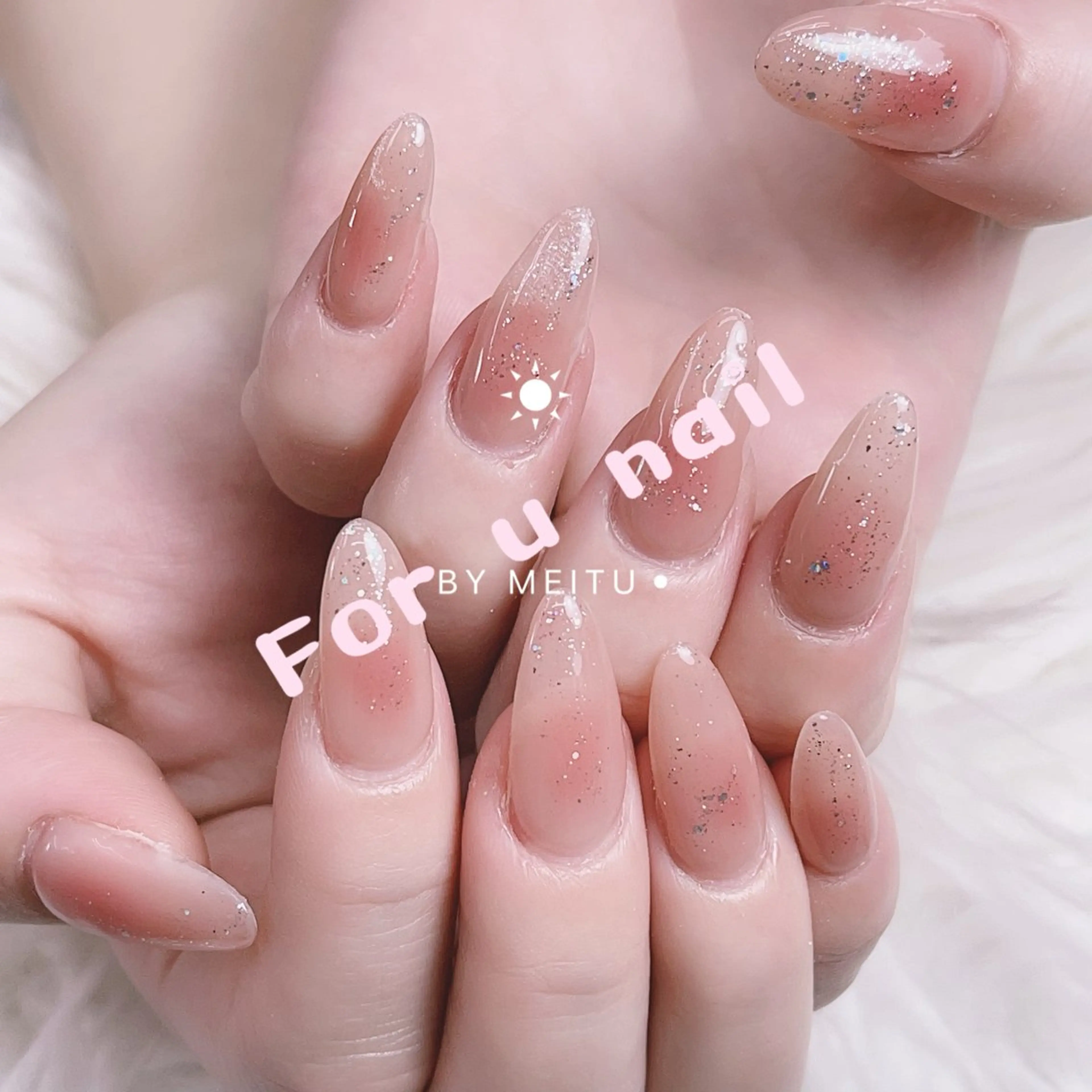 メンズ ネイル アートネイル フレンチネイル ジェルネイル キラキラネイル パラジェル Bloom スカルプ専門店のネイルデザイン