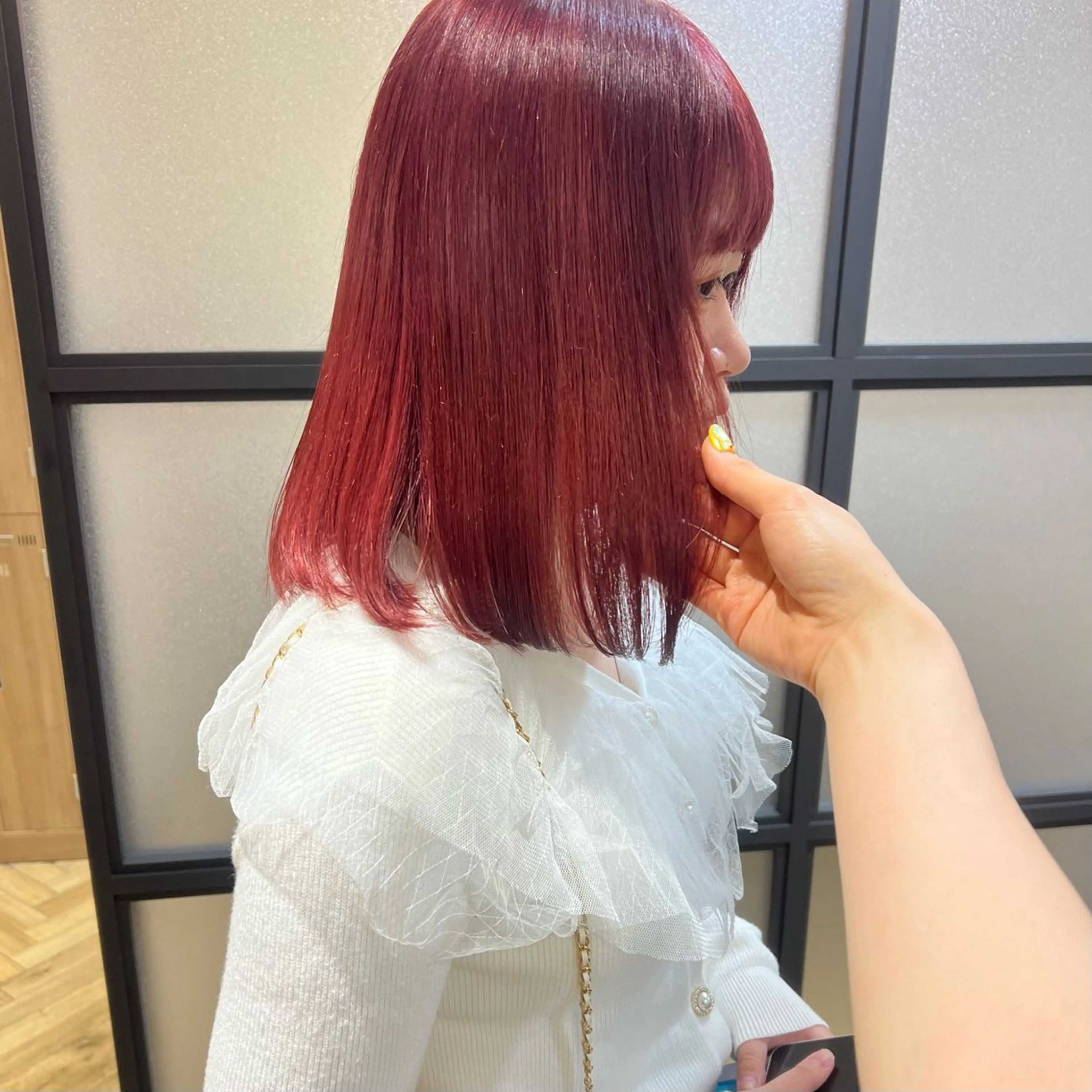 ミディアム カラー 艶カラー/韓国顔周り 🎀mamiのヘアスタイル