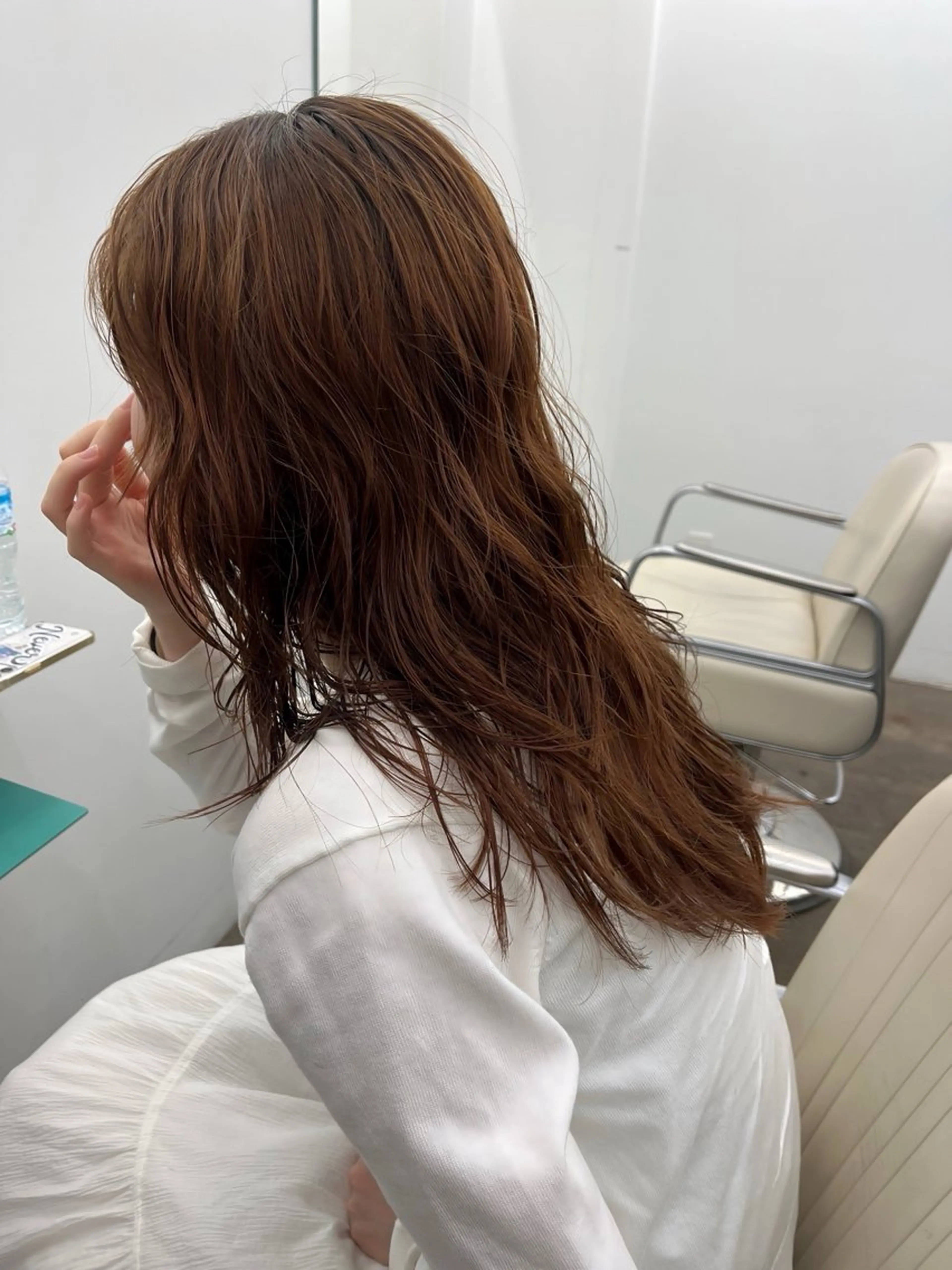 セミロング パーマ レイヤー/ケアパーマ /ニュアンス/モードのヘアスタイル