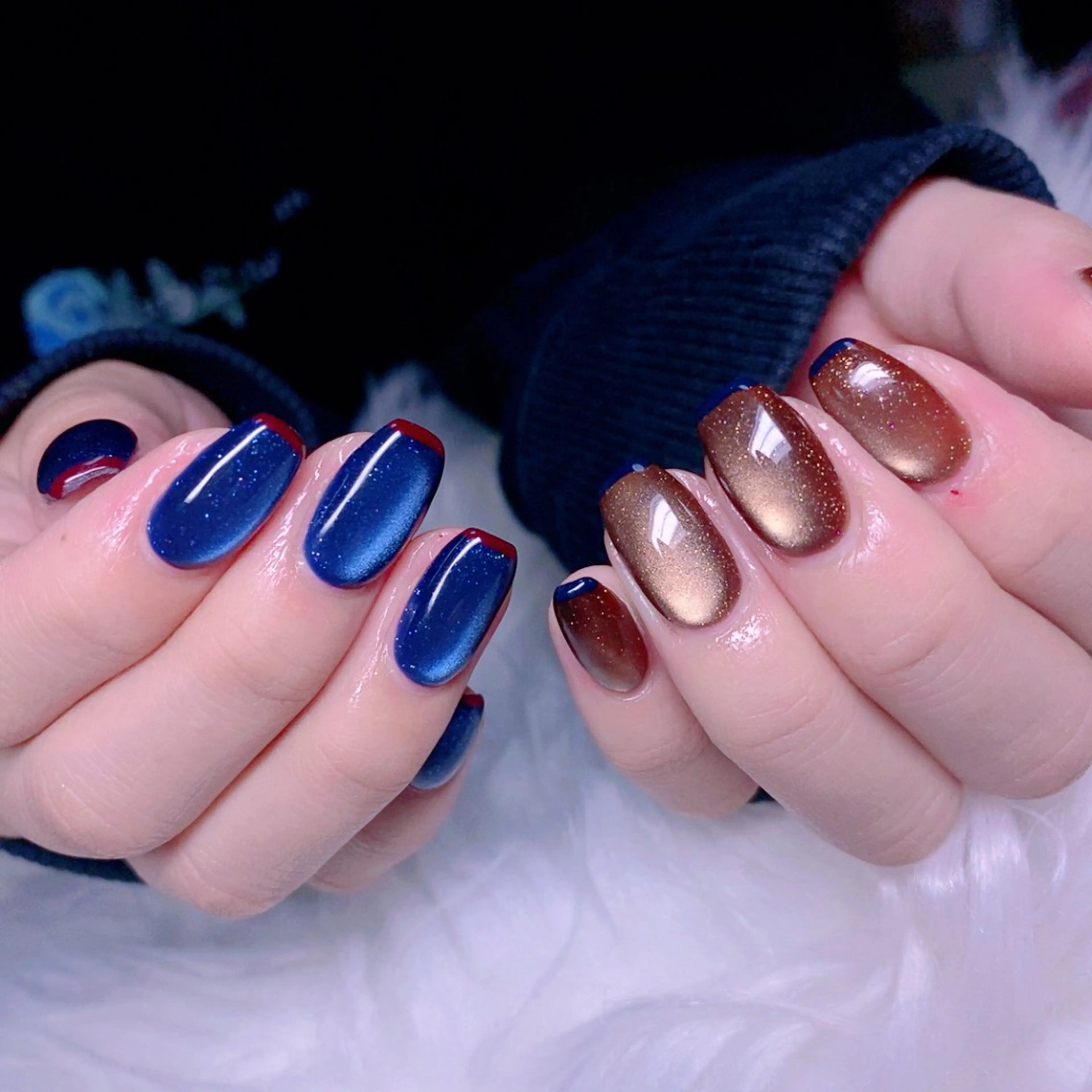 ネイル フレンチネイル マグネットネイル オフィスネイル ハンドネイル Nail Yunaのネイルデザイン