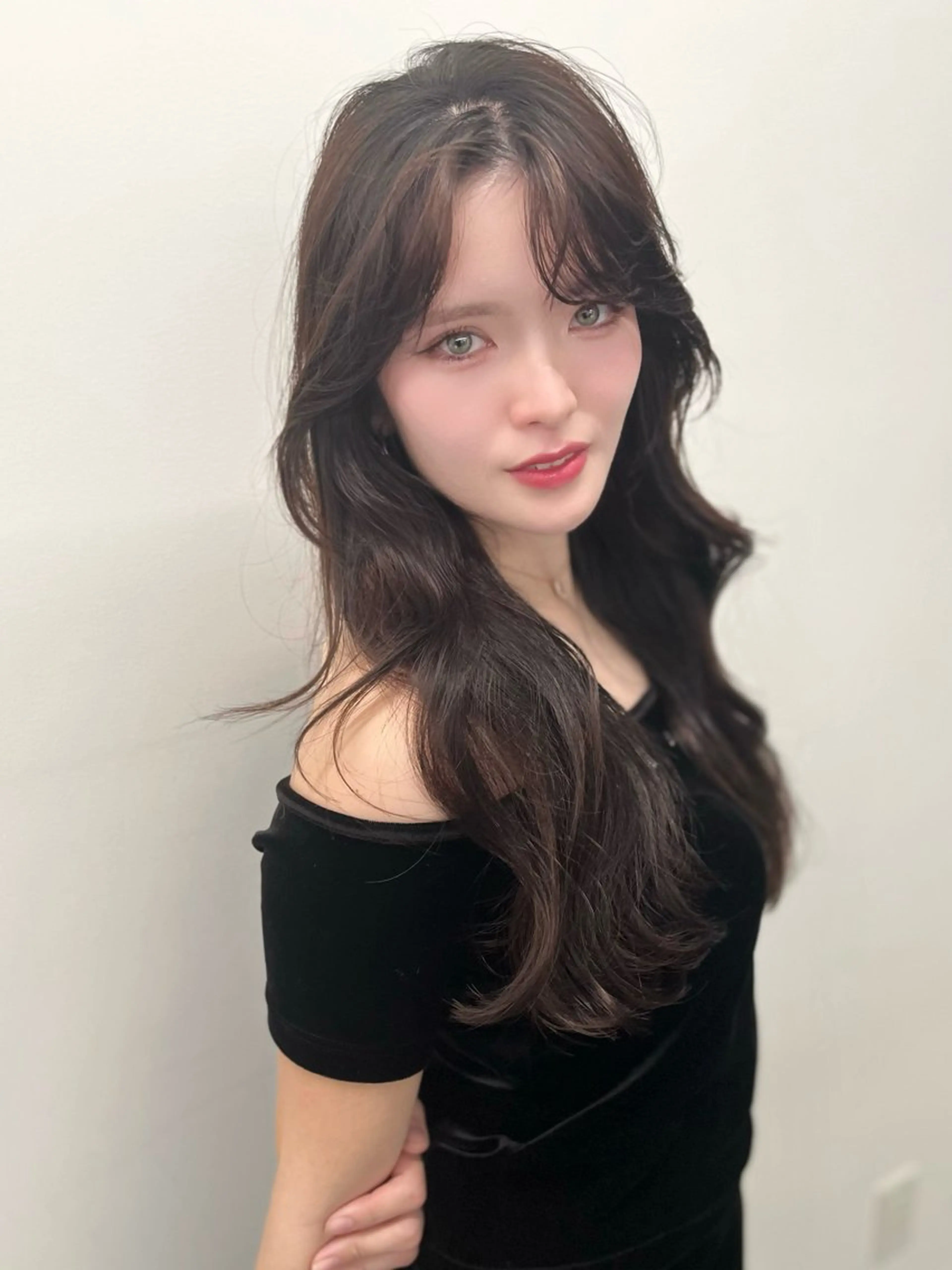 ロング カラー カット ヘアカラー トリートメント LARME by Sea 新宿所属・韓国ハッシュカット/ 新宿/髪質改善/岡崎のヘアスタイル