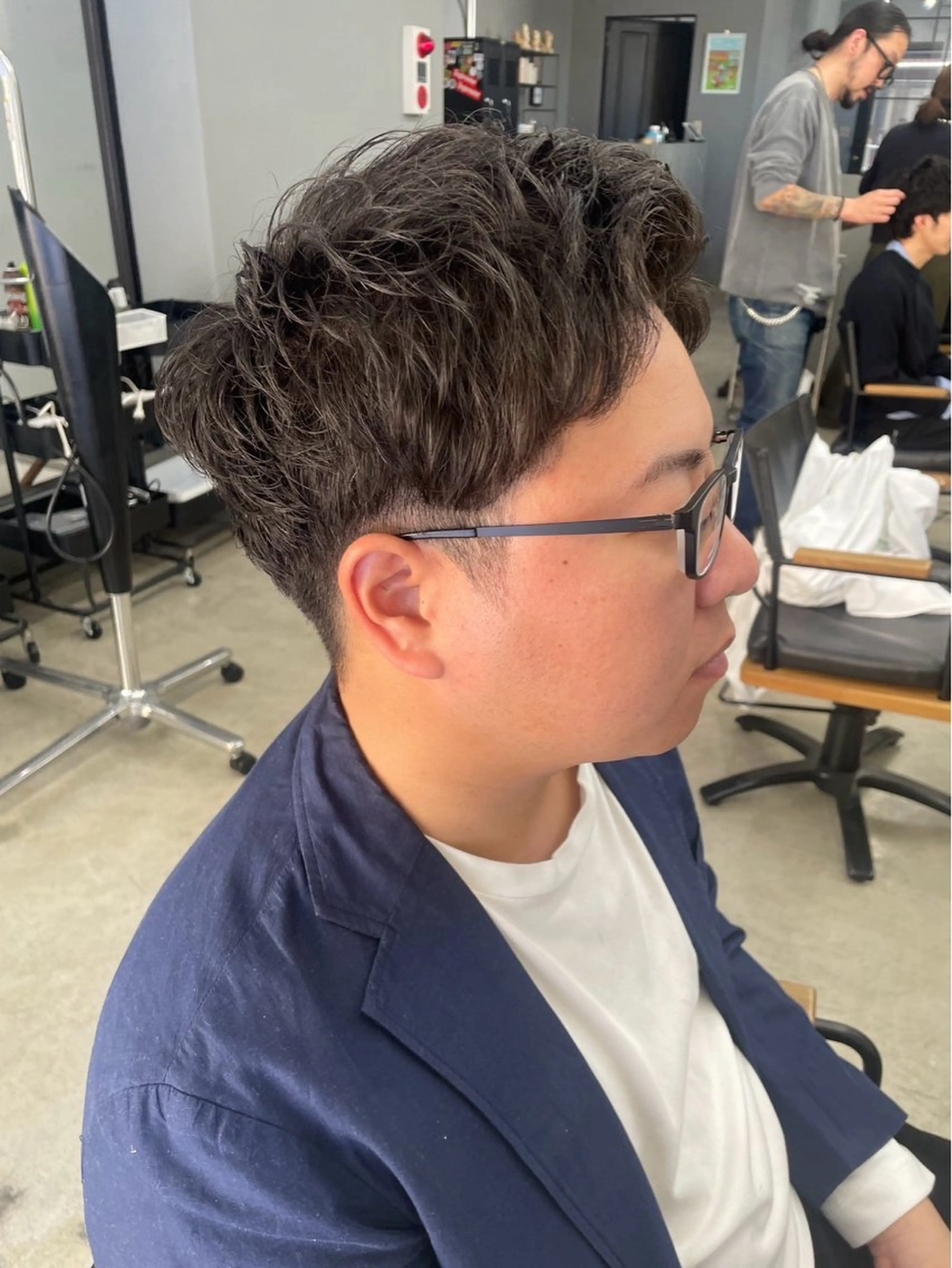 ショート パーマ メンズ カット ヘッドスパ メンズ専門サロン wokeのヘアスタイル