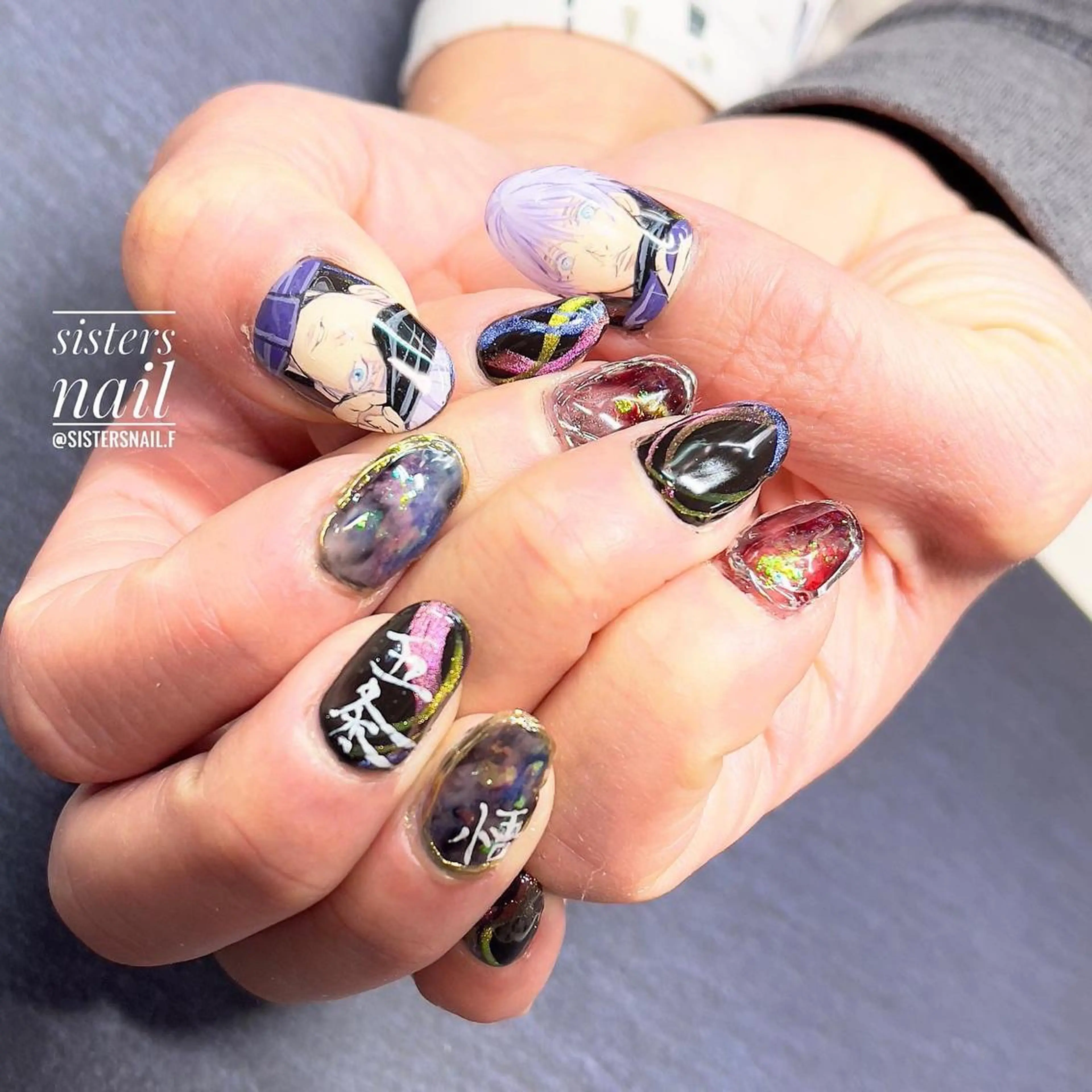 ネイル アートネイル マグネットネイル ニュアンスネイル sisters nail.fのネイルデザイン