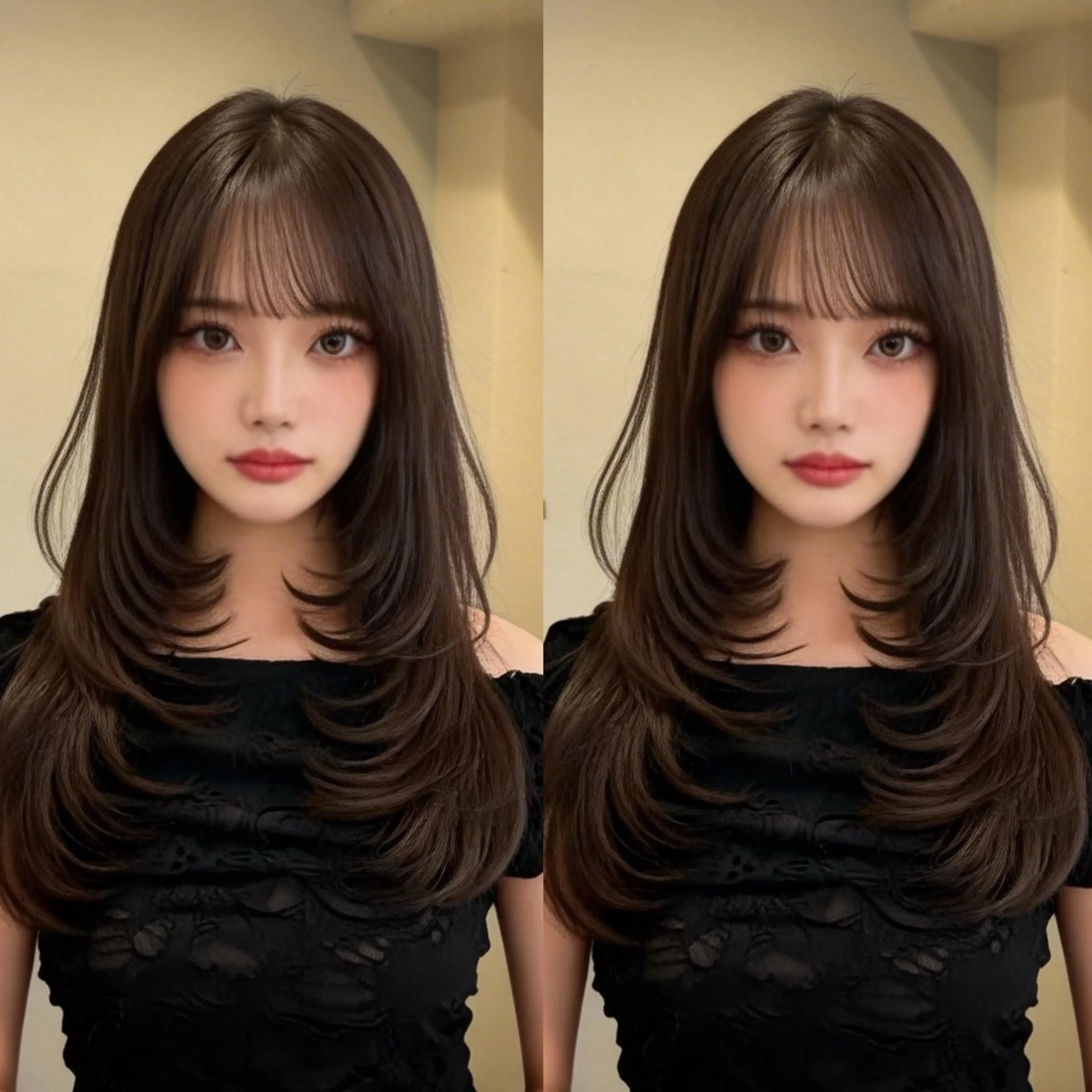 ロング カット ヘアカラー トリートメント 🪞顔周りカット🪞 北里朋子のヘアスタイル