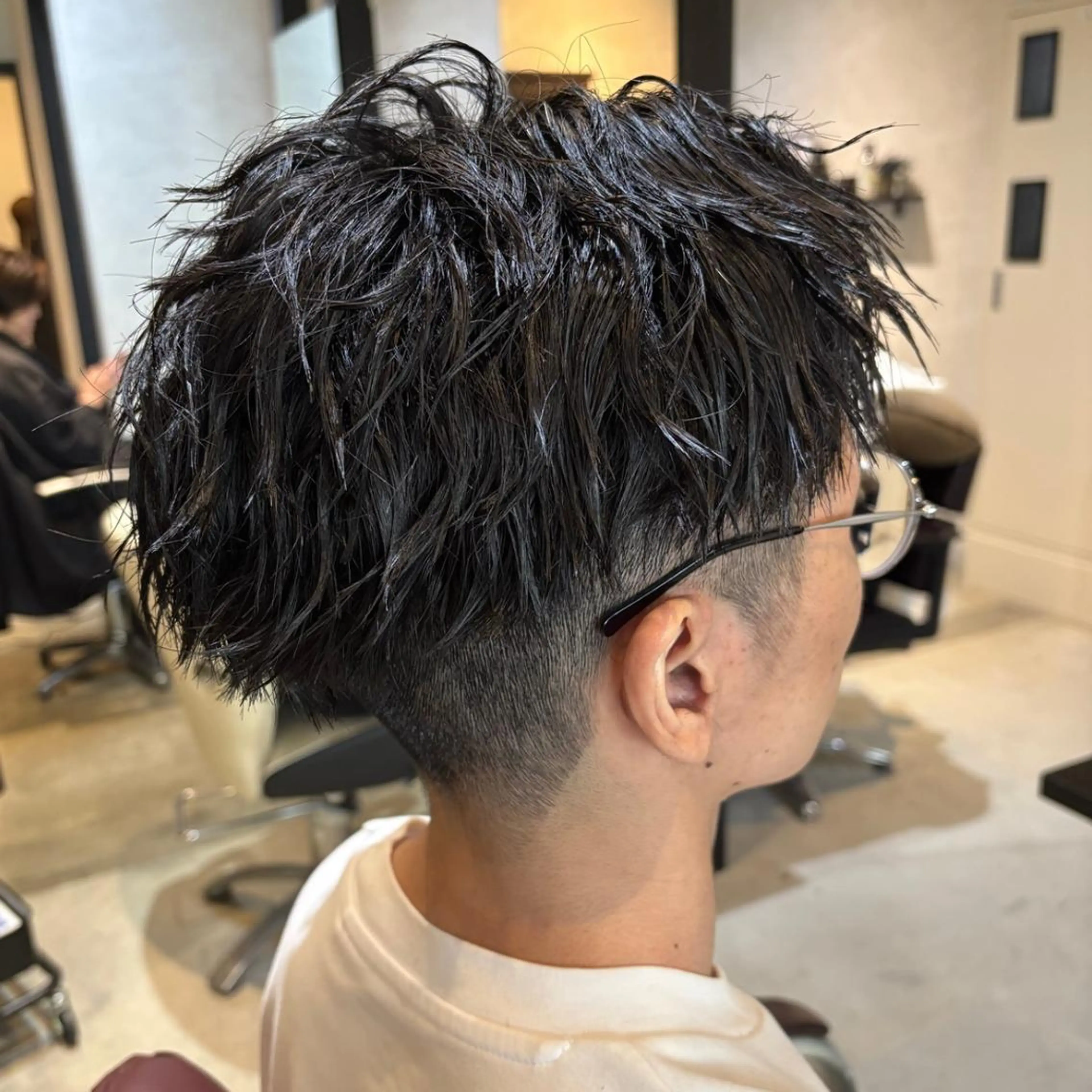 ショート カット パーマ ONE.STOP. LABO/メンズのヘアスタイル