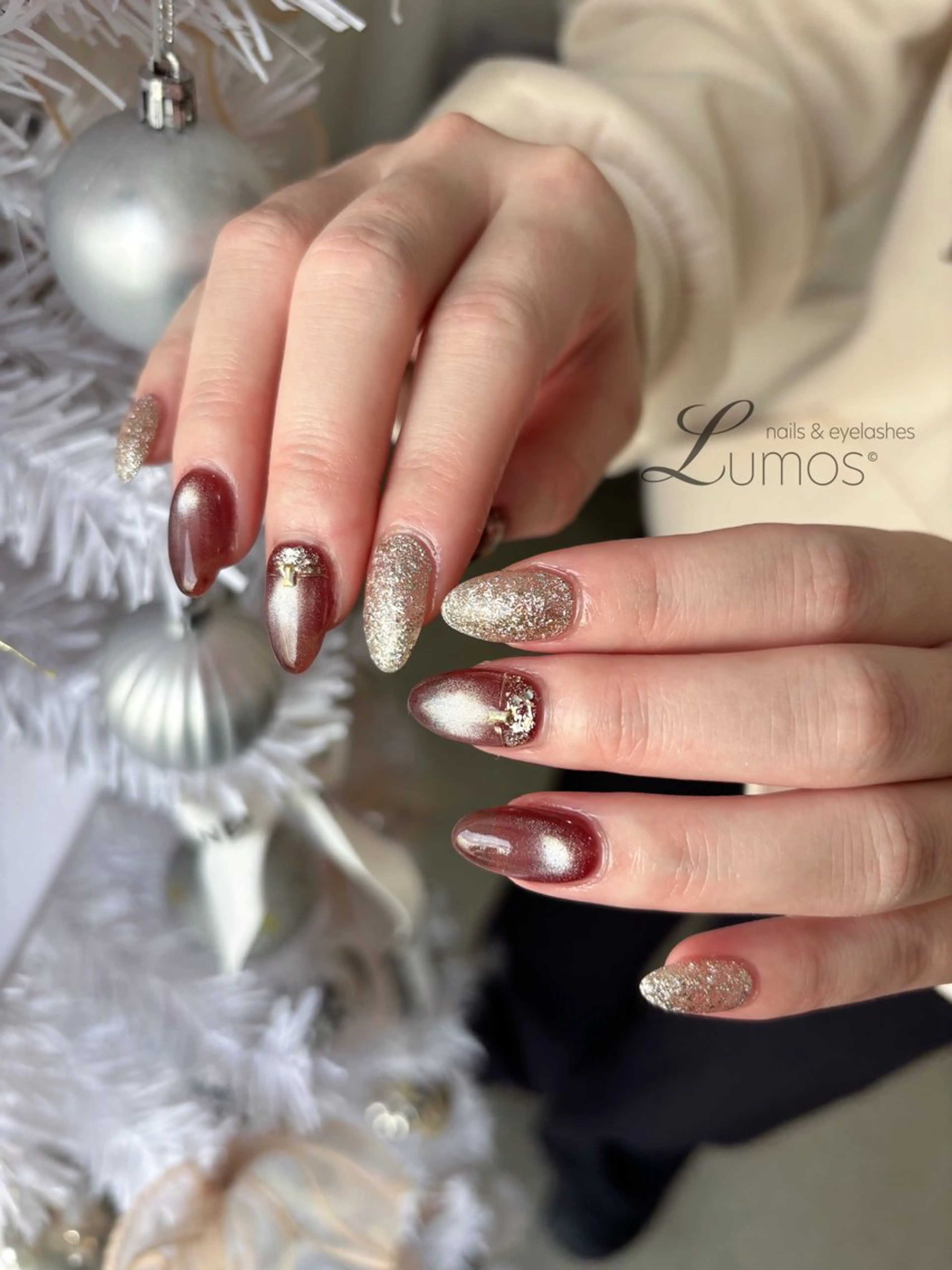ネイル アートネイル オフィスネイル Lumos  nails&eyelashes 桜川所属・Lumos Rikaのネイルデザイン