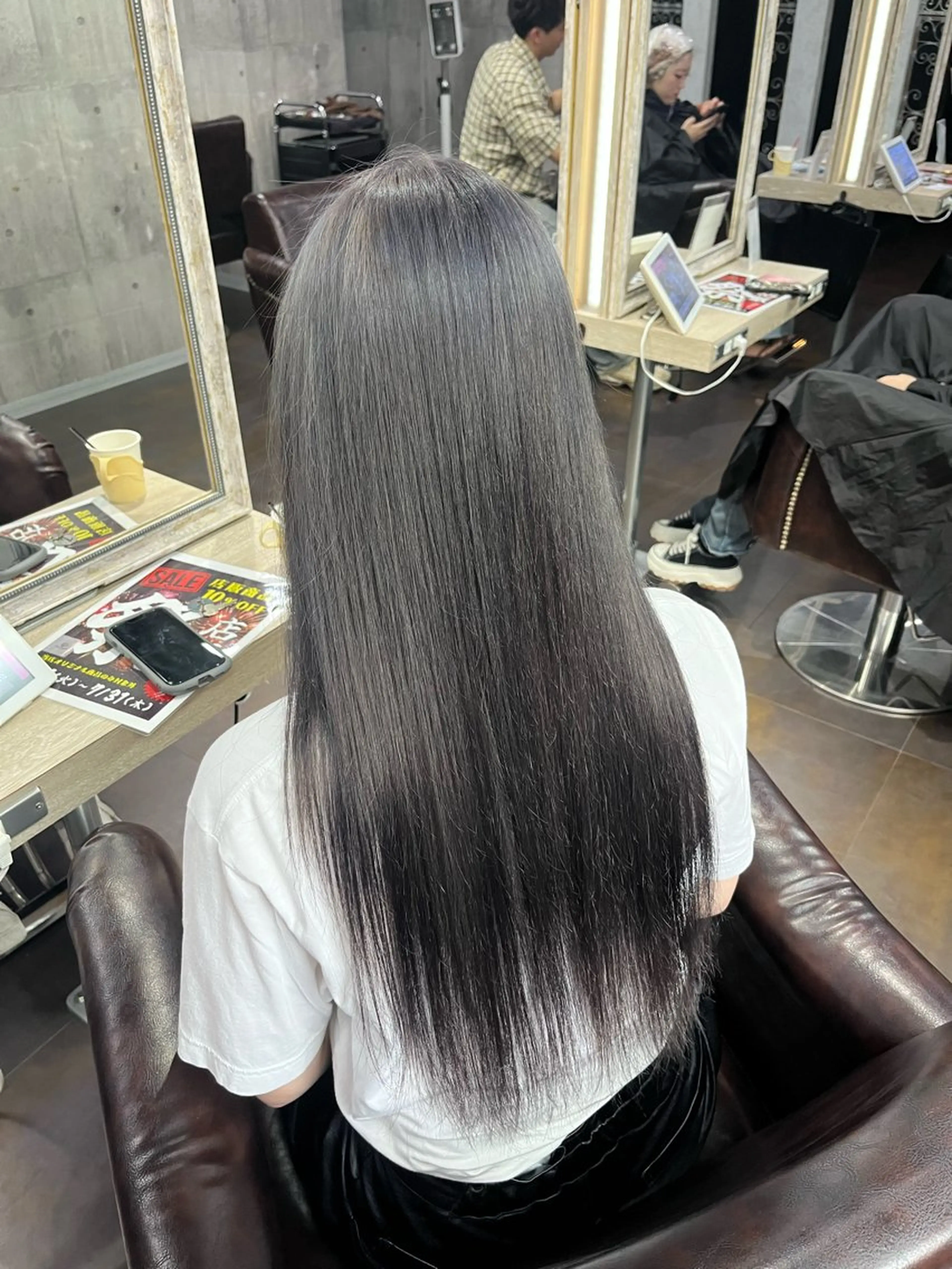 ロング カラー 透明感カラー グレージュ ヘアカラー 🎀pink×g irly💗るか🫧のヘアスタイル