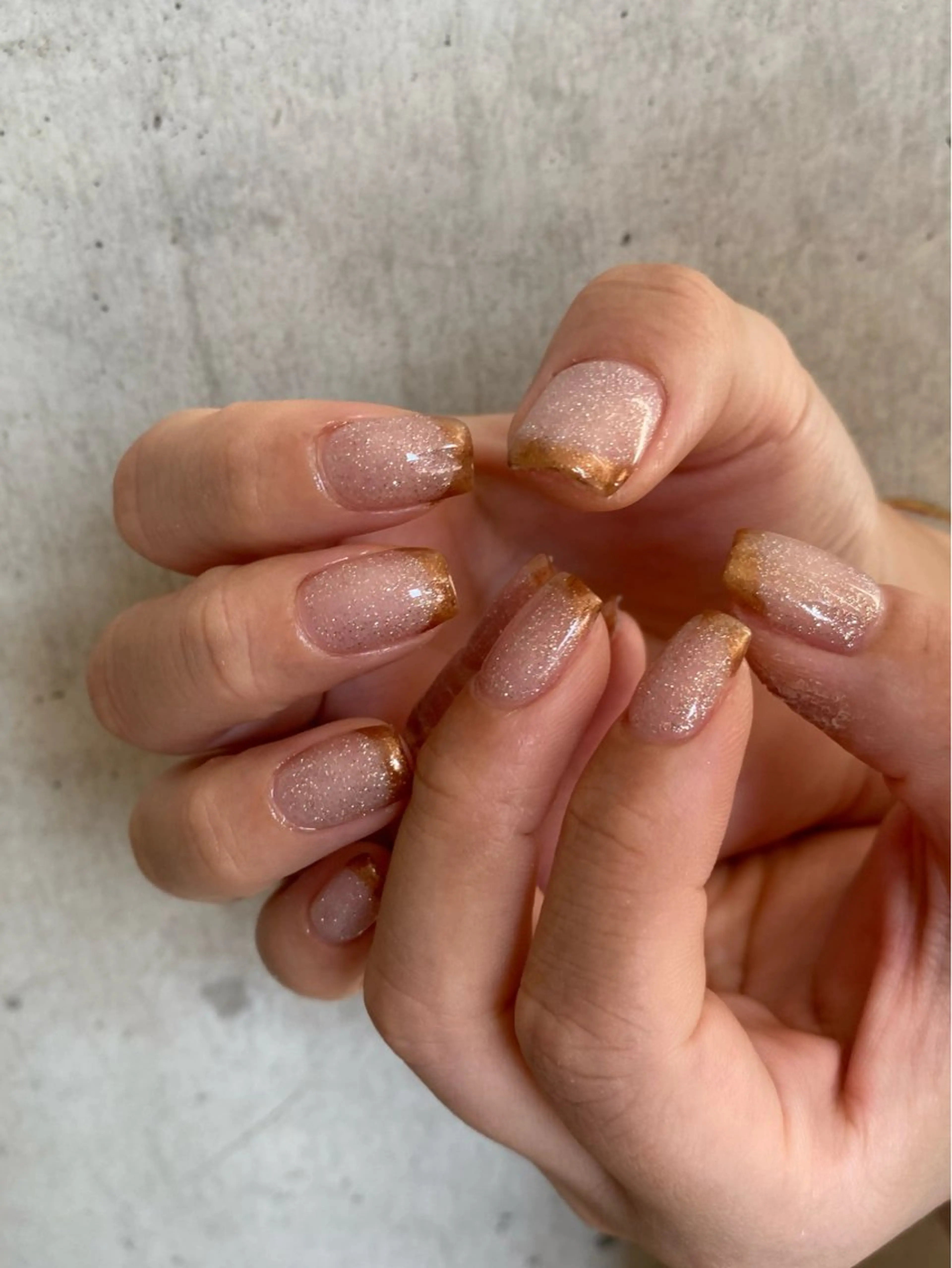 ネイル フレンチネイル ミラーネイル 濵田 実沙/Manonのネイルデザイン