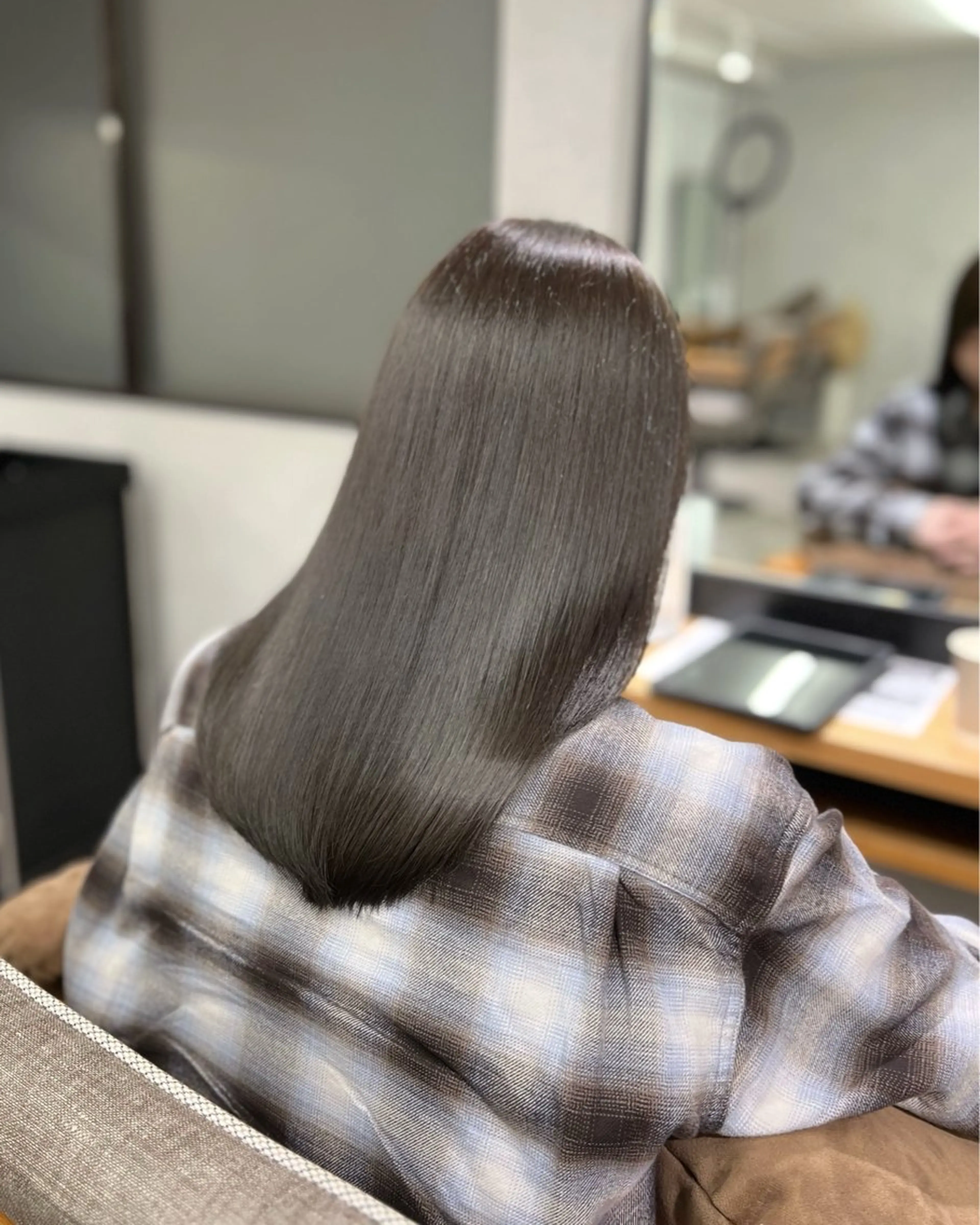 セミロング カラー アッシュ アッシュグレー アッシュグレージュ グレージュ カット ヘアカラー 縮毛矯正 トリートメント 🌿ダブルカラー/ 明大前/中村渓太のヘアスタイル