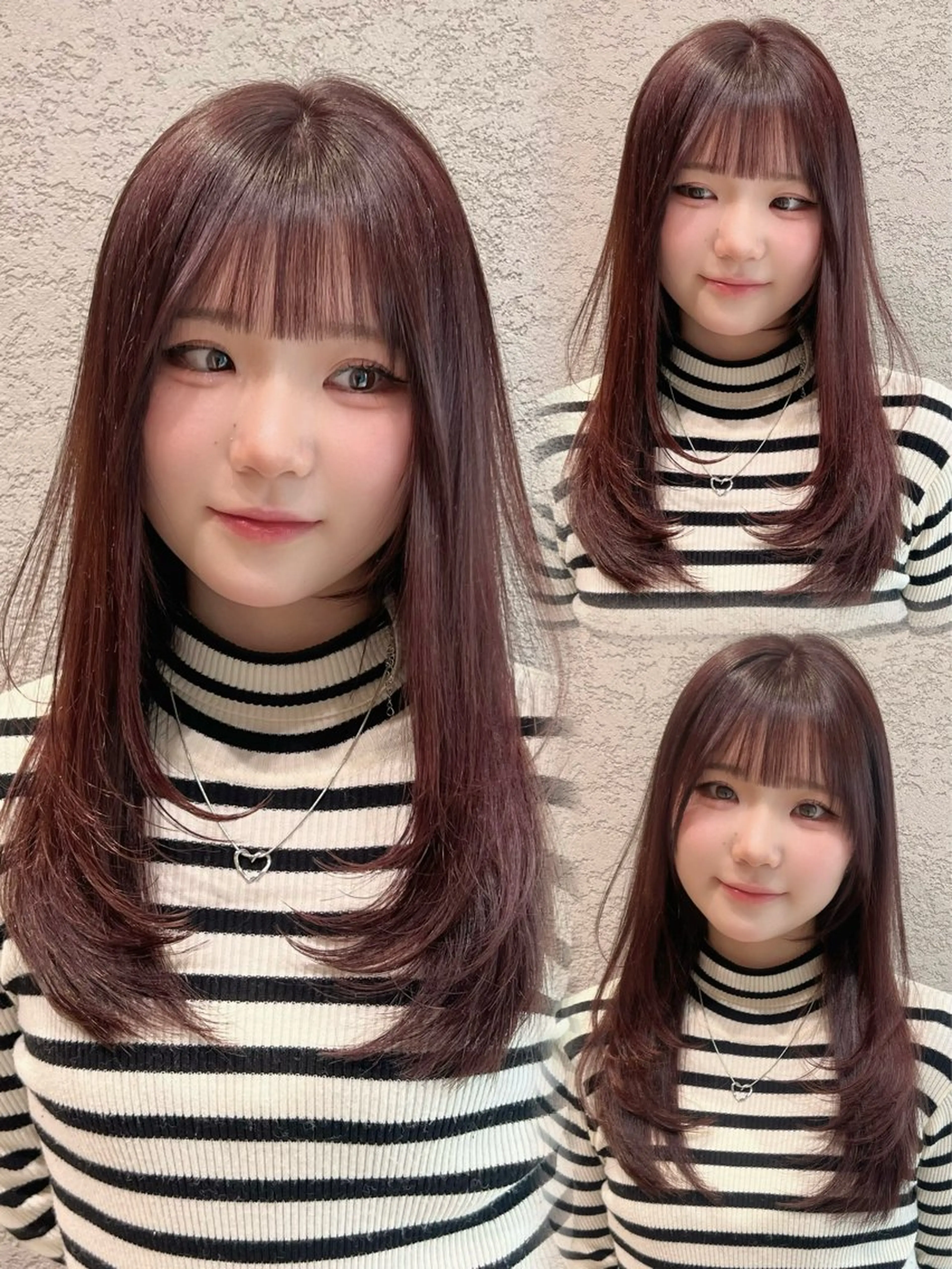 ミディアム カラー カット ヘアカラー トリートメント レイヤー/韓国 ハイトーン興津史弥のヘアスタイル