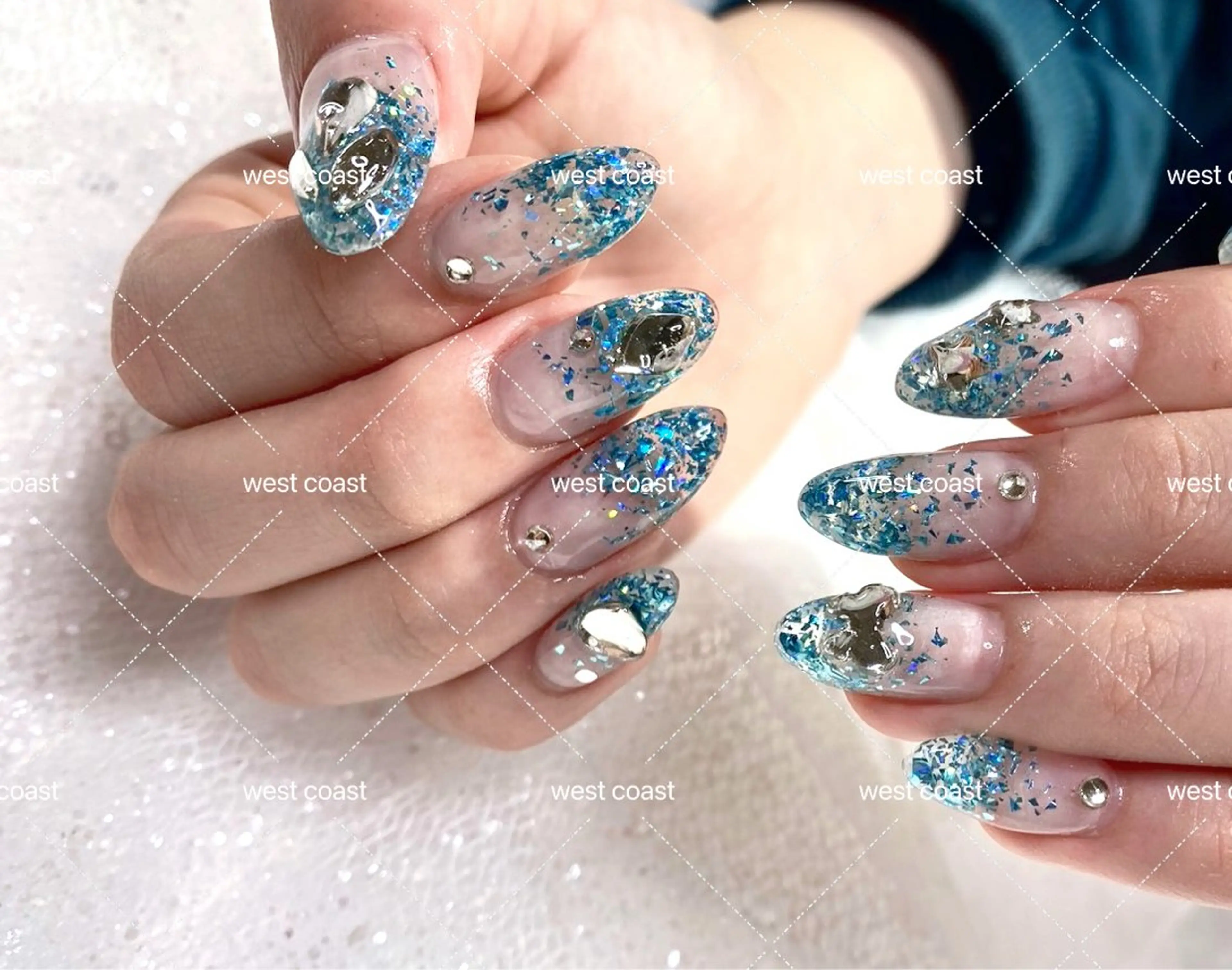 ネイル ジェルネイル キラキラネイル スカルプネイル ハンドネイル ハンドケア リボン、ガーリー パーツ放題専門店のネイルデザイン