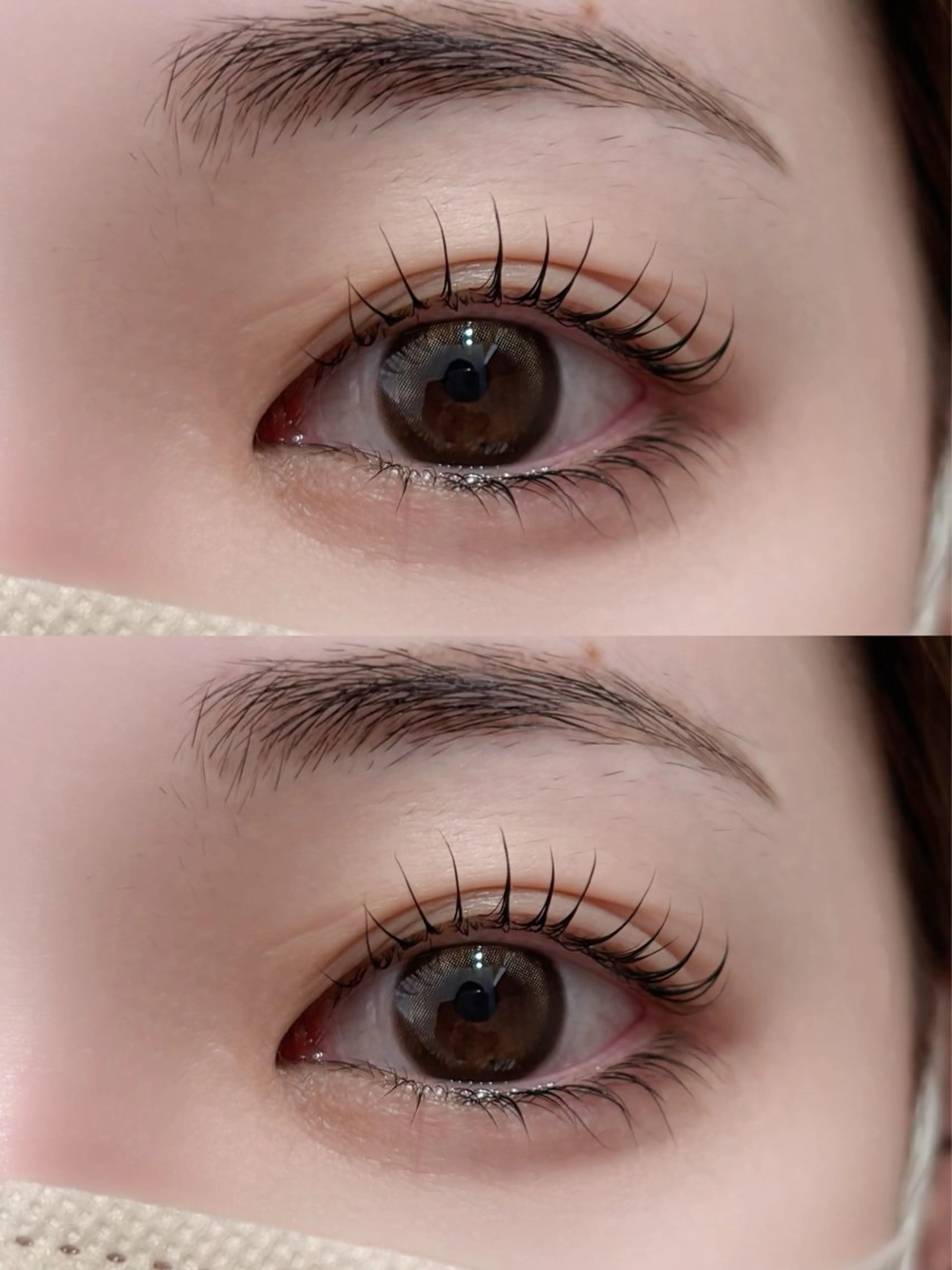 上下のまつげパーマの写真