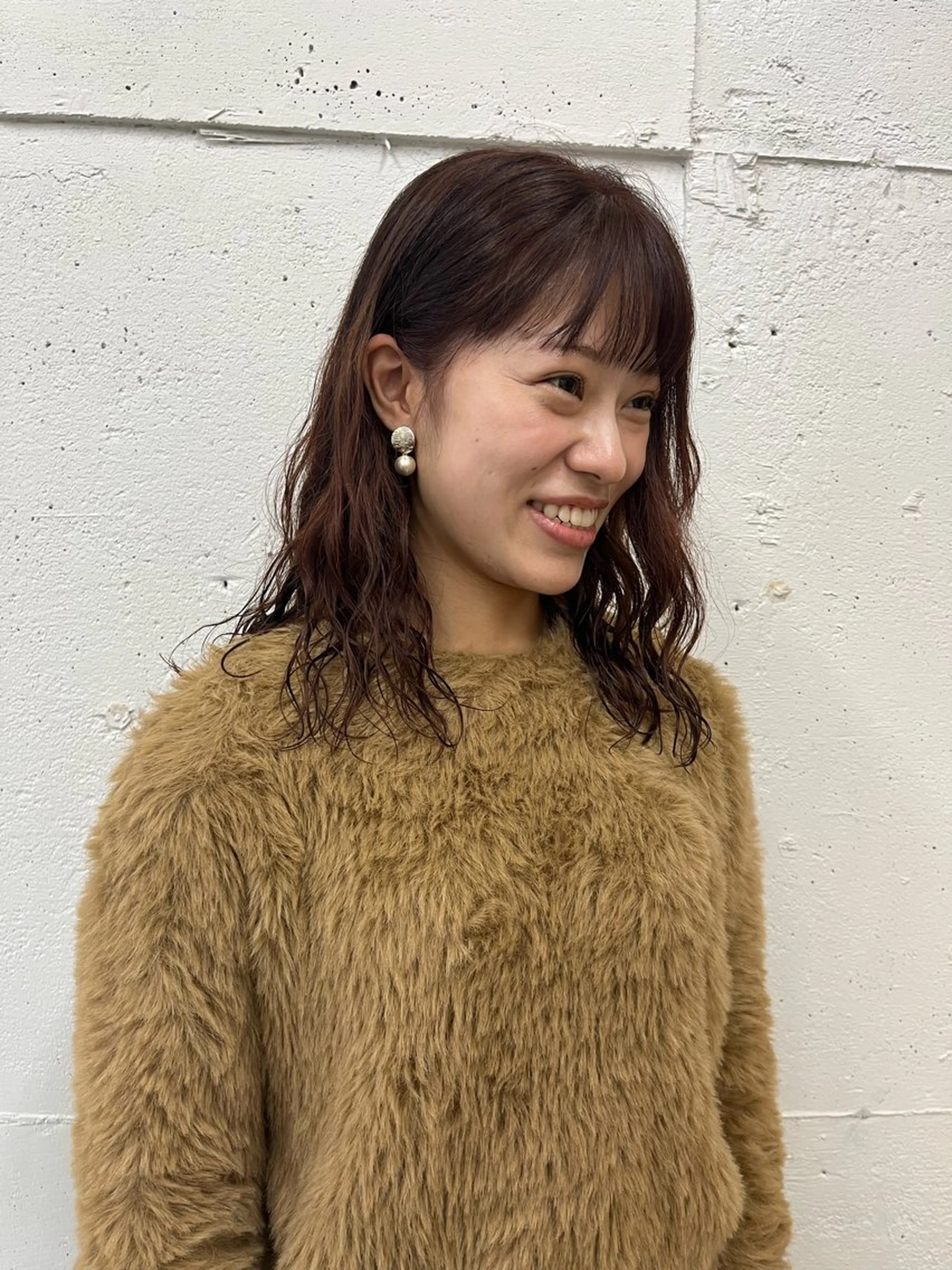 ミディアム パーマ hair make grace所属・綺音/ブリーチ /似合わせカットのヘアスタイル