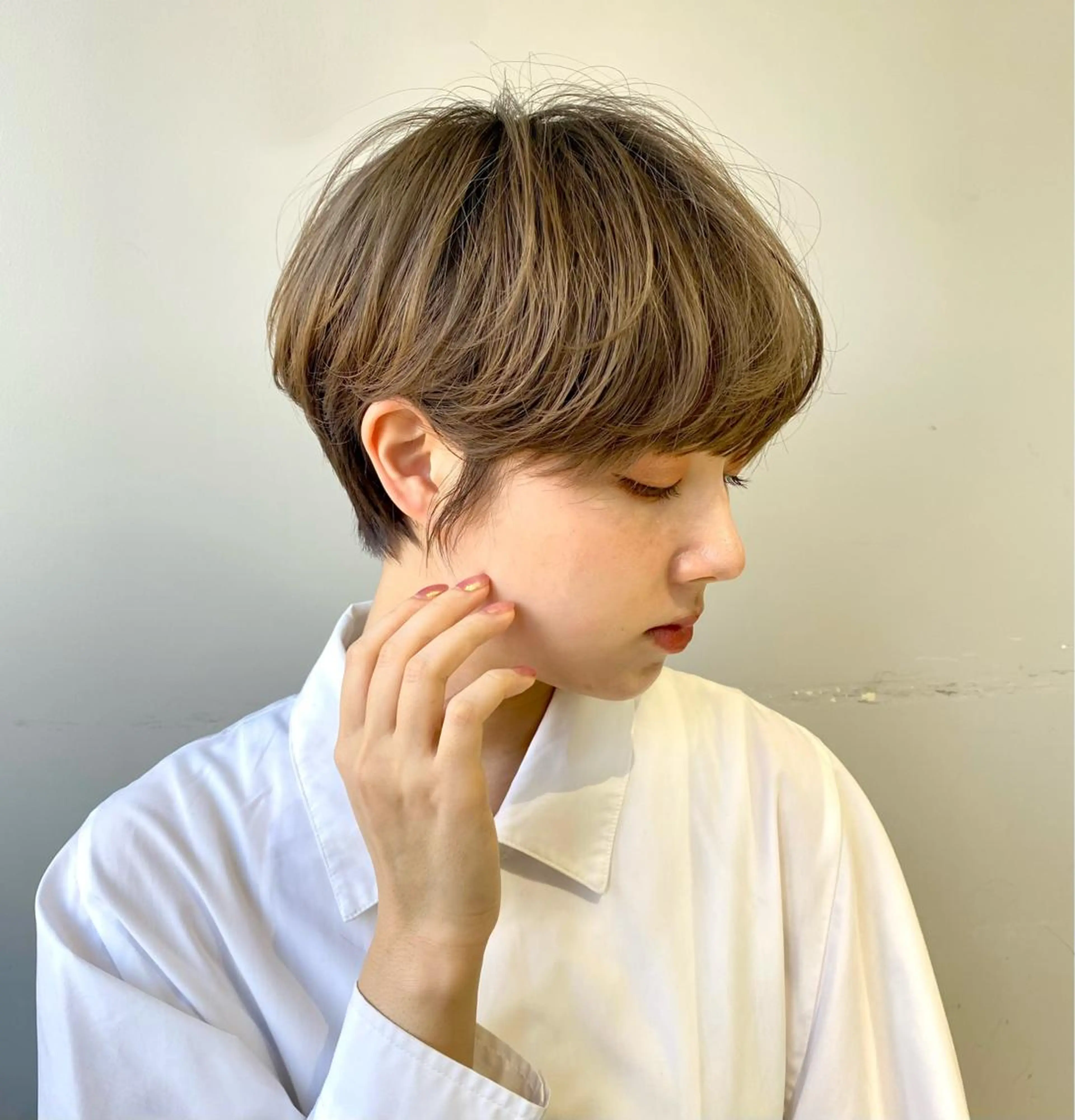 ショート ヘアカラー トリートメント 骨格診断で絶対可愛い ✨丸みショート✨凌弥のヘアスタイル