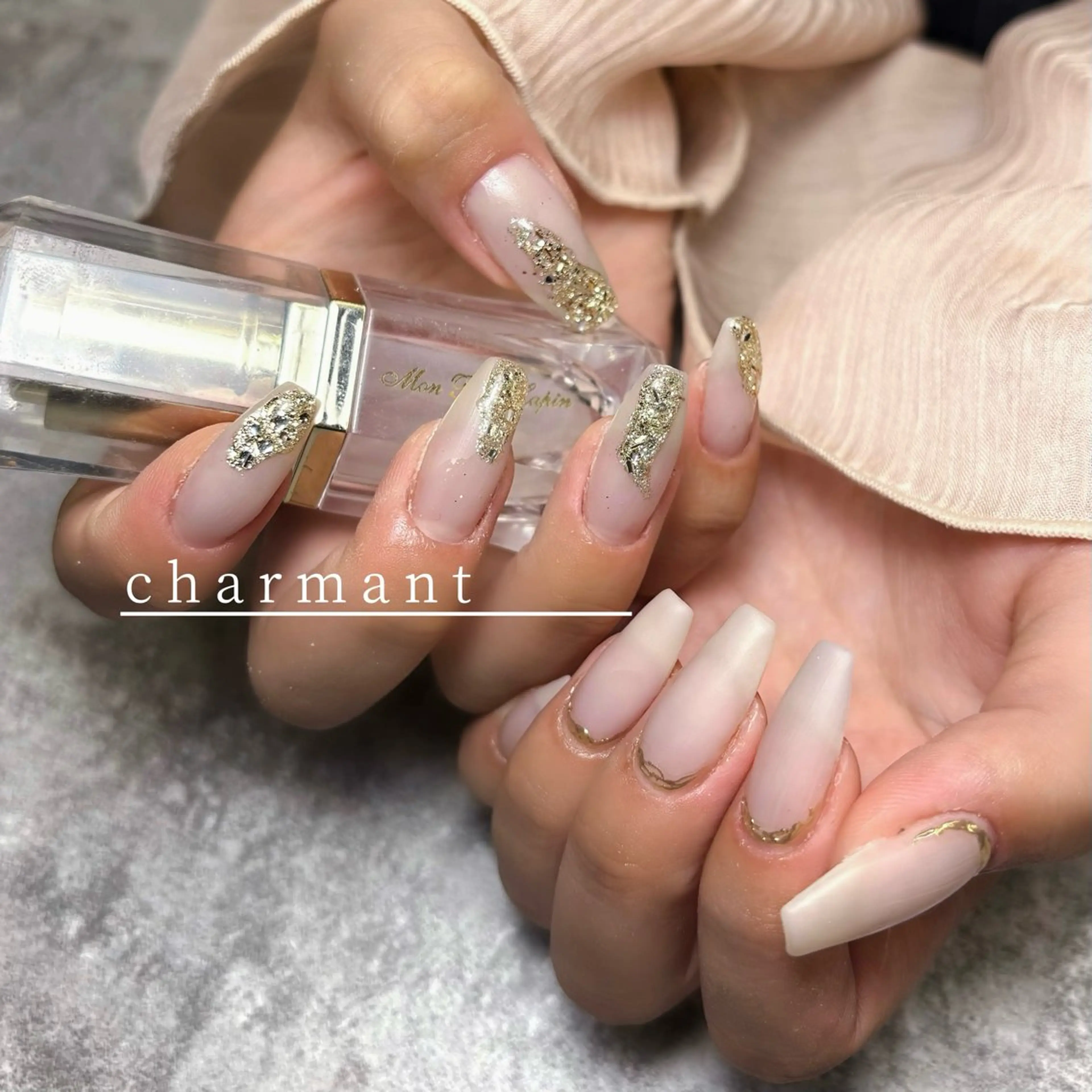 ネイル マットネイル ハンドネイル charmant momokaのネイルデザイン