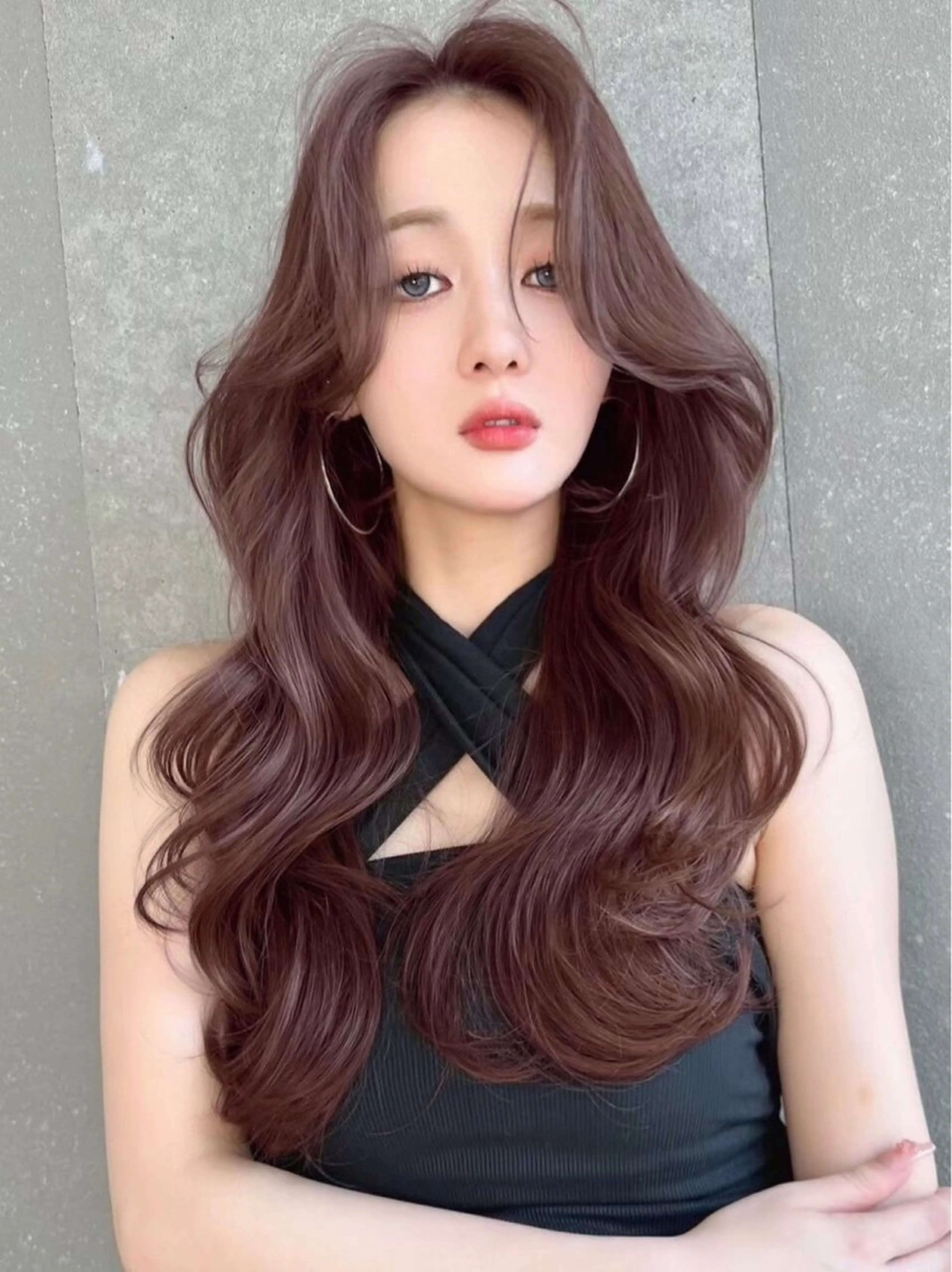 ロング カラー 似合わせカット カット ヘアカラー トリートメント レイヤー/髪質改善 Lond ambreのヘアスタイル