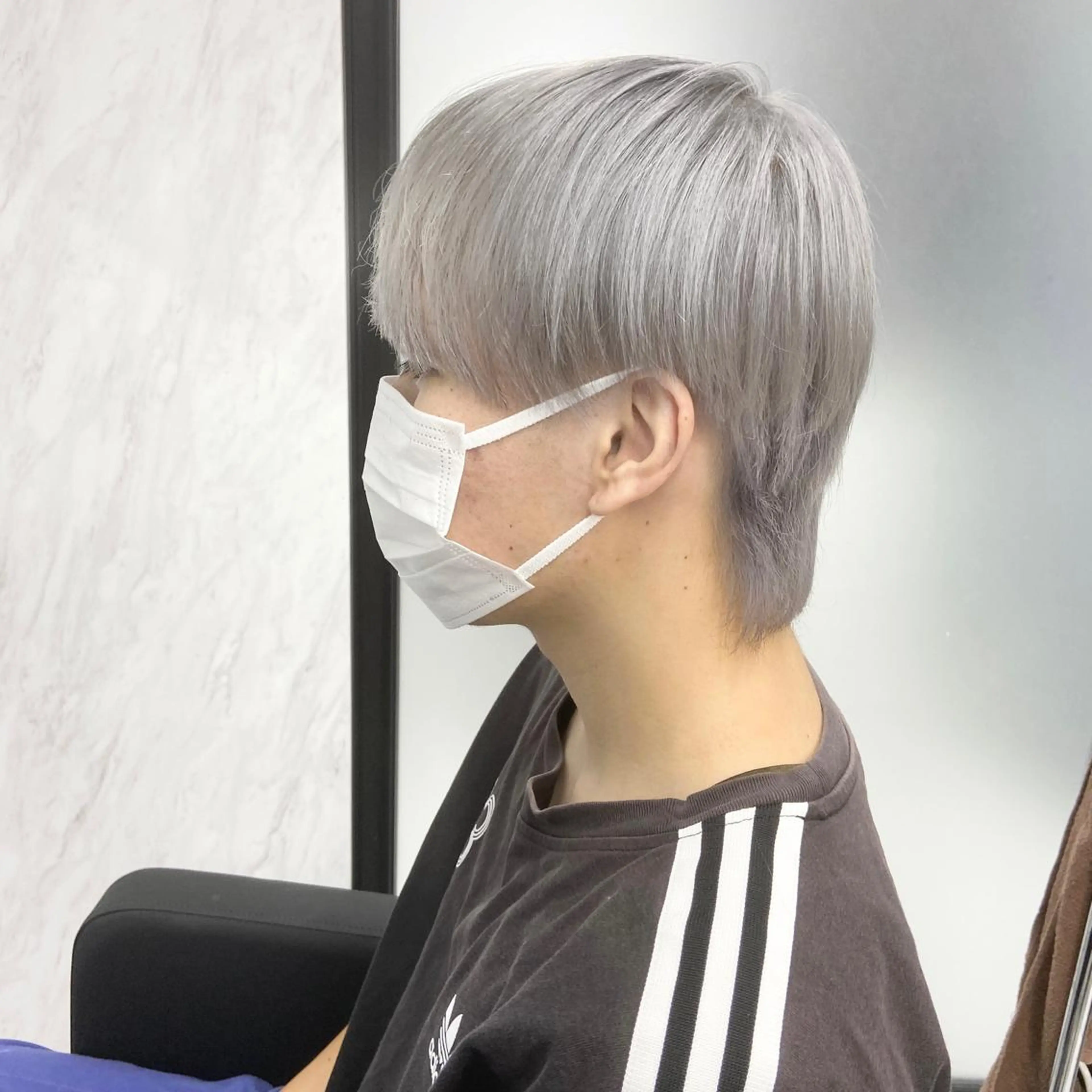 ショート カラー メンズ メンズハイトーン ハイトーンカラー ヘアカラー トリートメント ミルボンAujua認定サロン Ria OSAKA 梅田所属・メンズ特化/ マンツーマン/Ryuのヘアスタイル