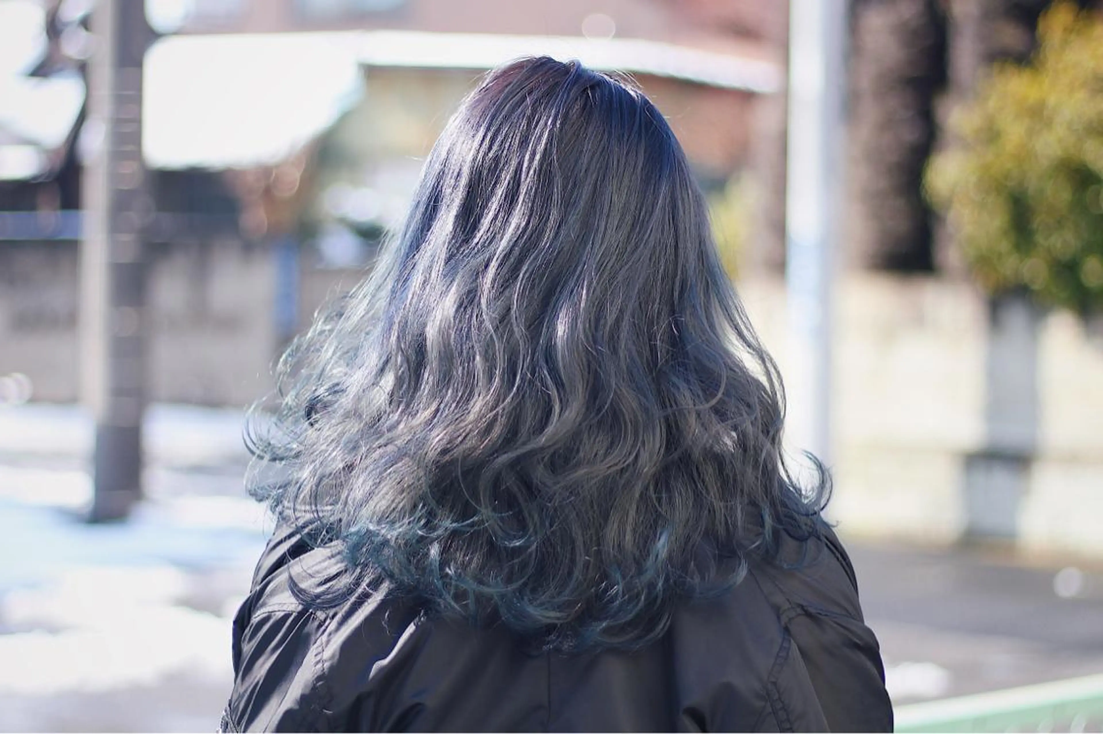 セミロング カラー ヘアアレンジ ブルーカラー シルバー 遠藤悠大/メンズ縮毛 /メンズカットのヘアスタイル