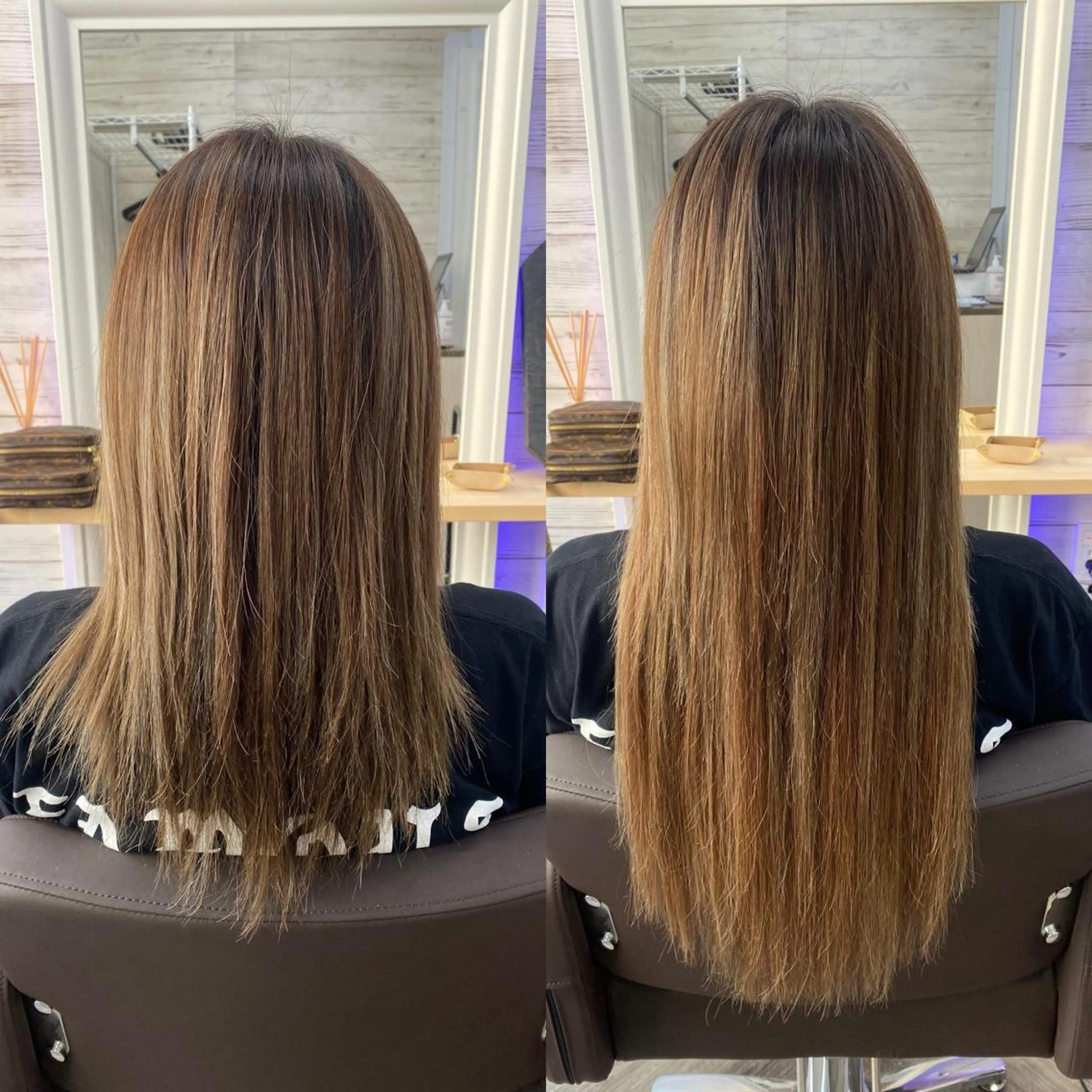 ロング カラー ヘアアレンジ ショートボブ 編み込みエクステ シールエクステ バレイヤージュ 透明感カラー LAVENDIA Azabu所属・LAVENDIA 初音のヘアスタイル