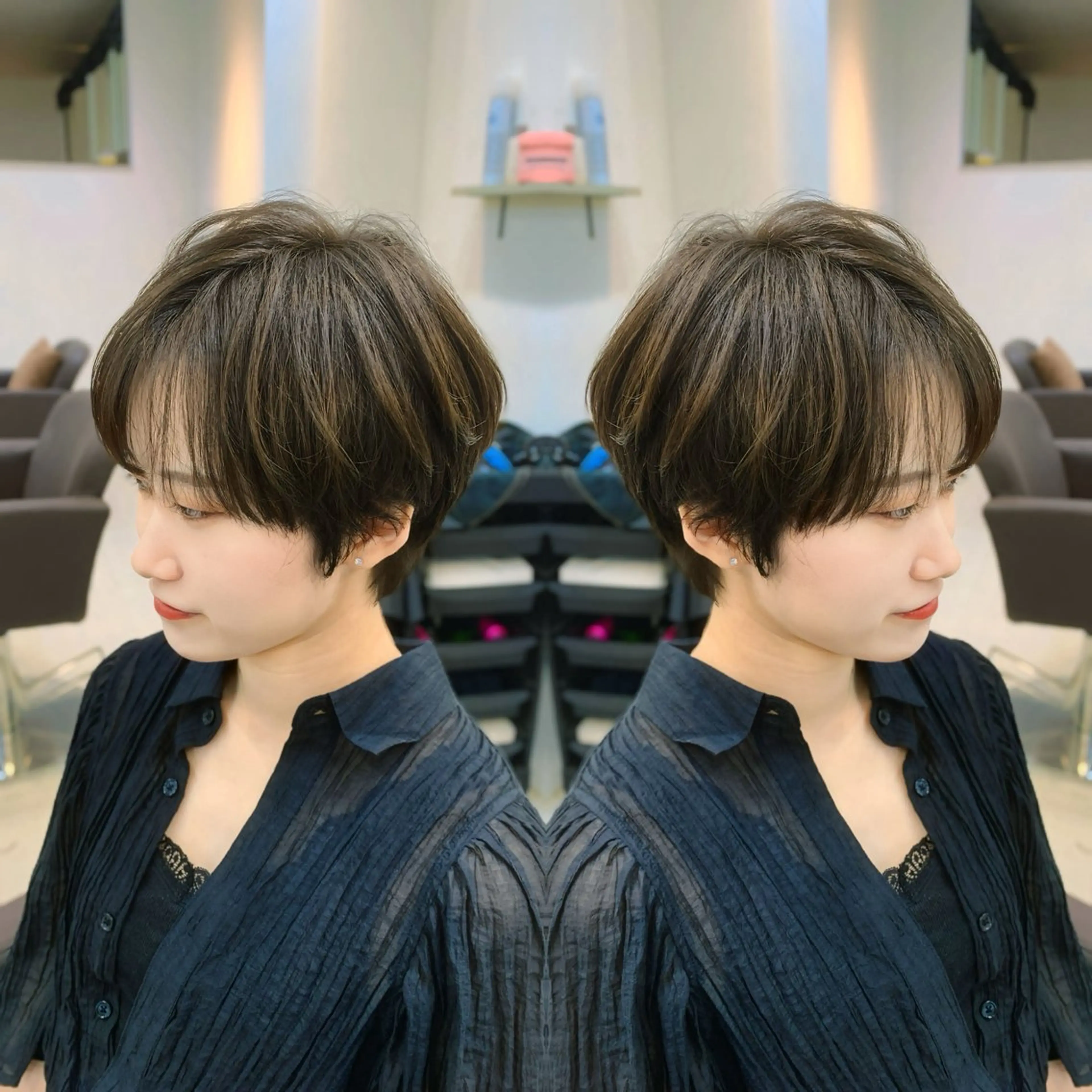 ショート カラー カット ヘアカラー トリートメント 前田 健太のヘアスタイル