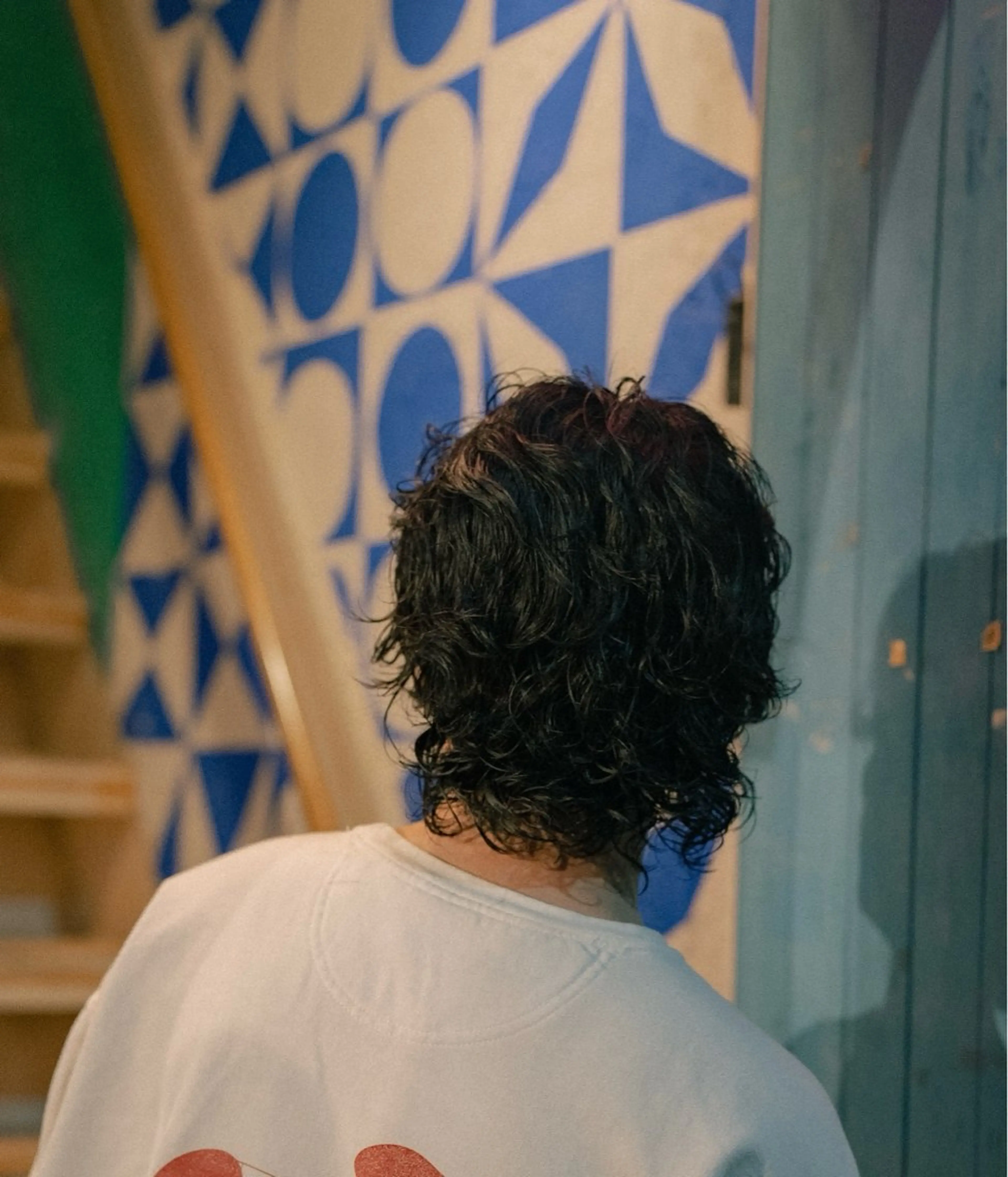 ミディアム カラー パーマ メンズ ミディアムパーマ メンズパーマ カット パーマ 🔗メンズサロン🔗 Kieのヘアスタイル