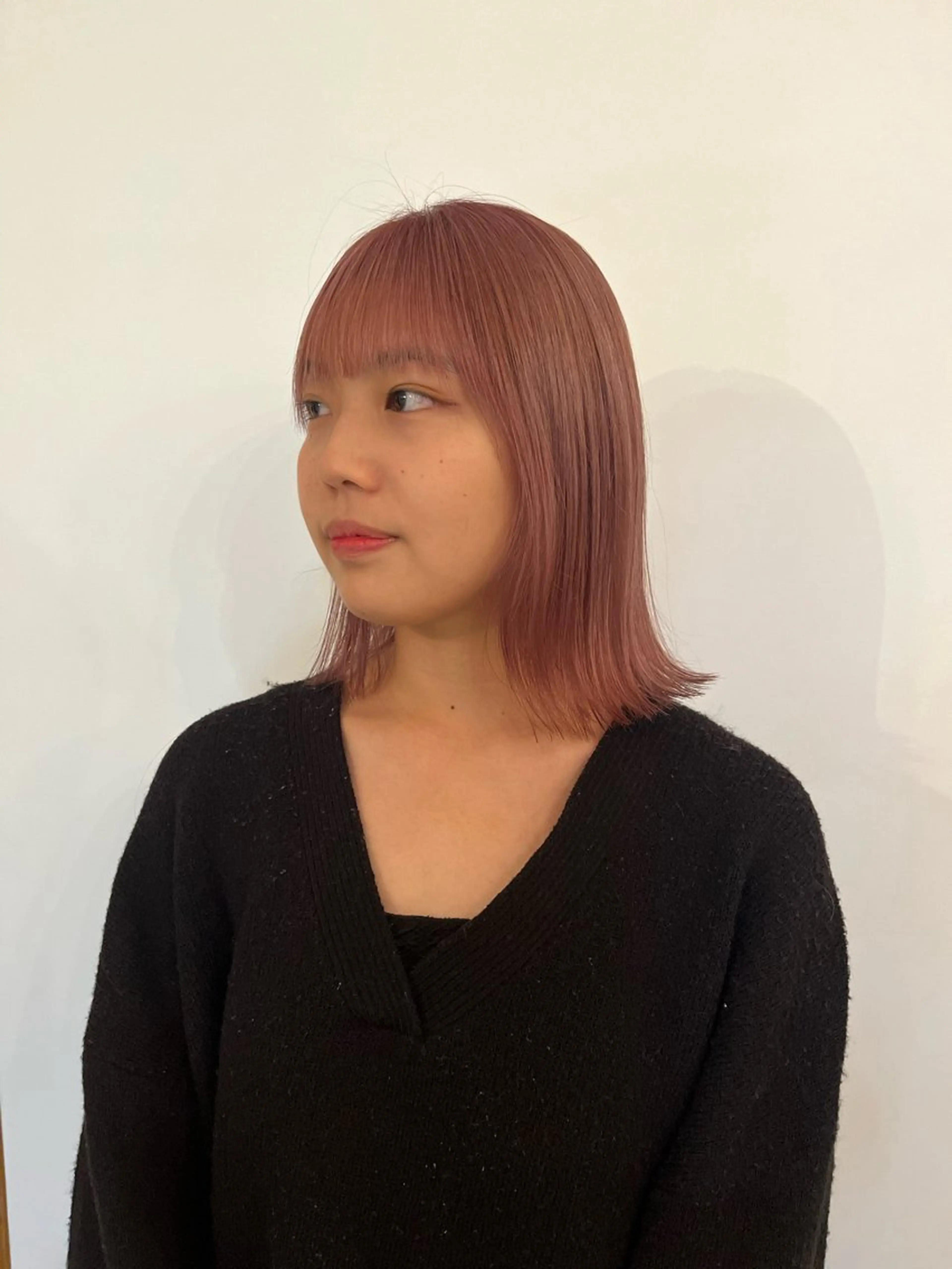 ミディアム カラー ピンクカラー カット ヘアカラー トリートメント パーマ／透明感 🍃Hidetoraのヘアスタイル