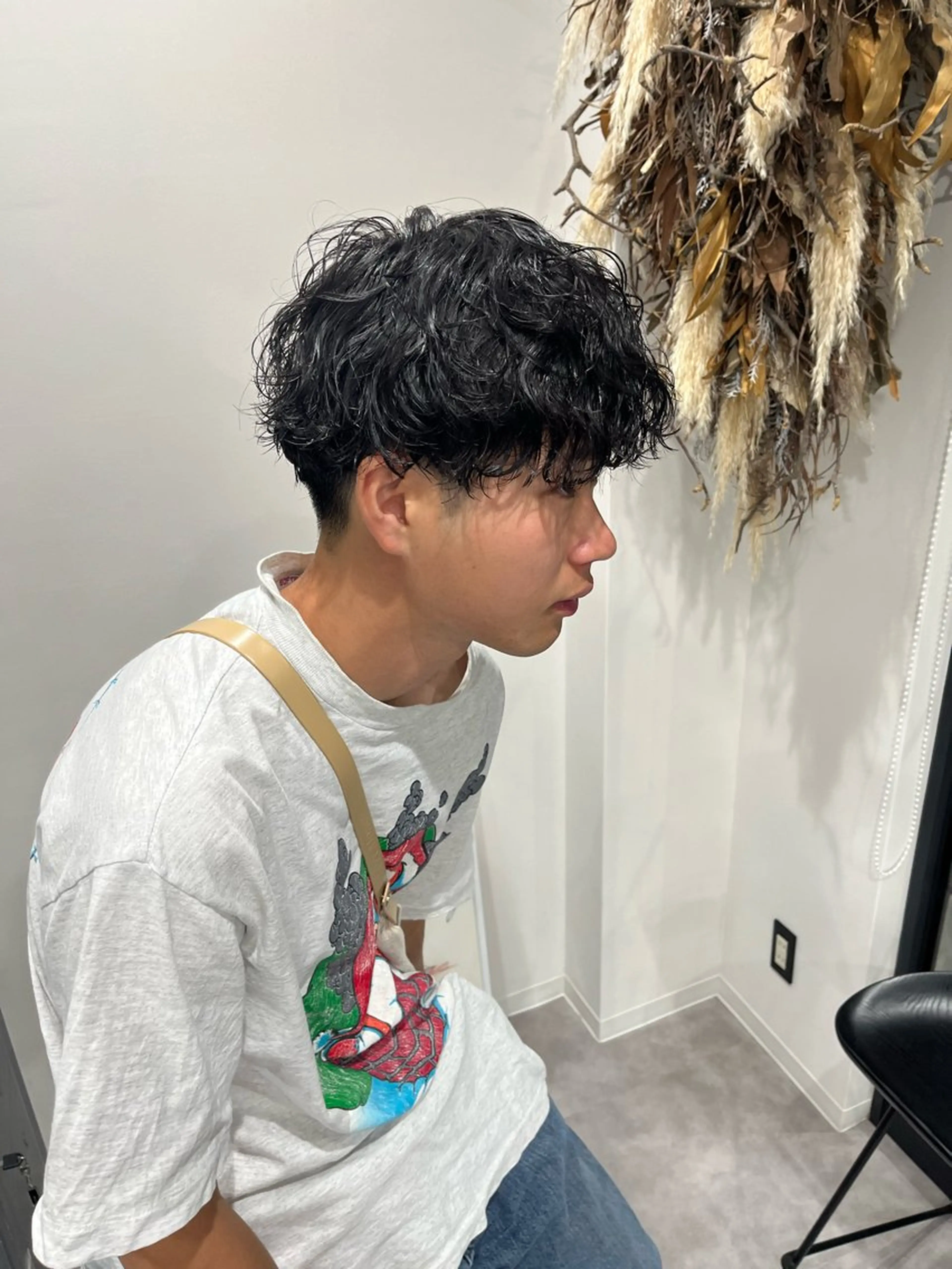 ショート メンズ メンズパーマ 波巻きパーマ 🖱️ナチュラルヘア 鍋谷美帆🖱️のヘアスタイル