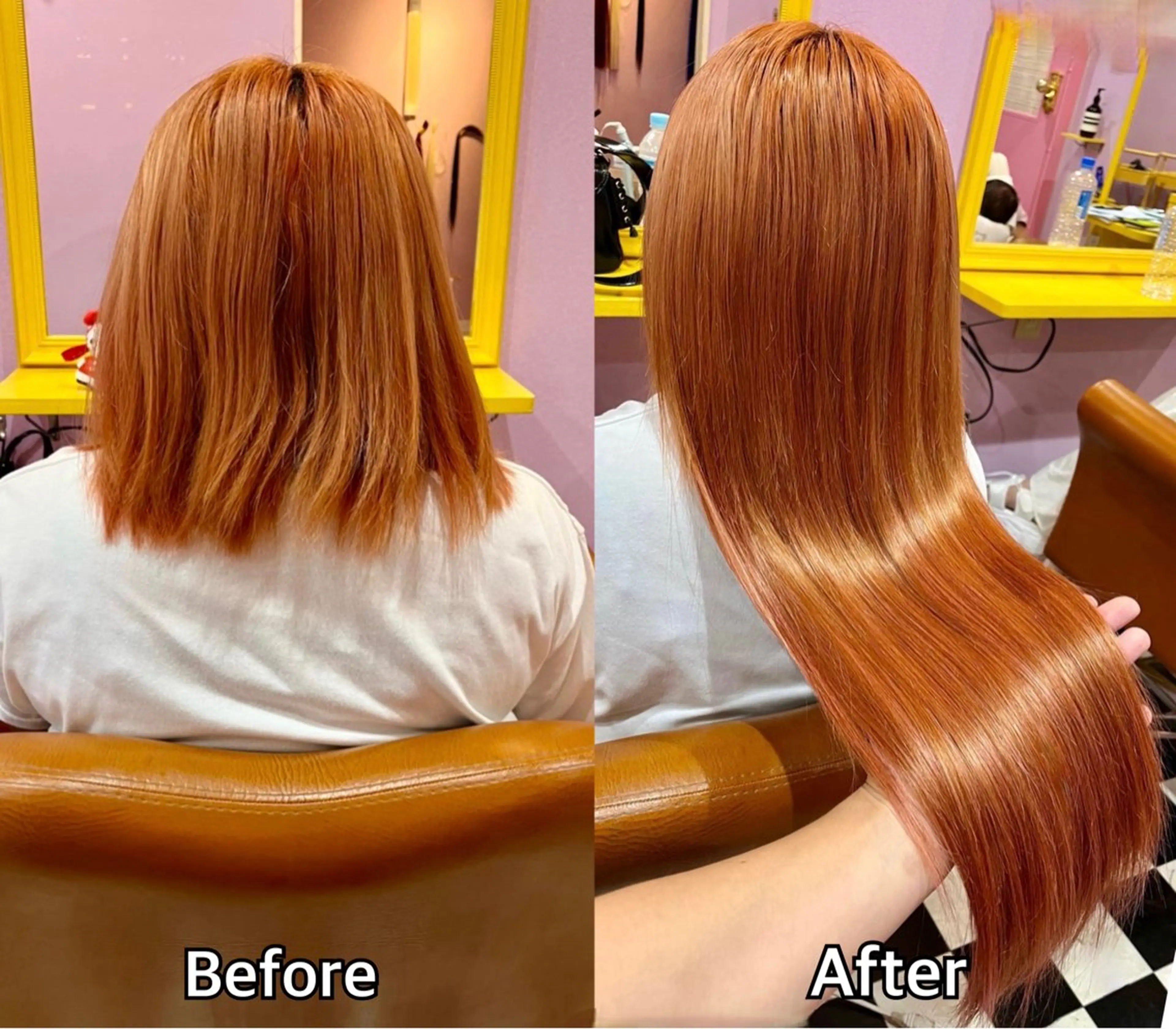 ロング シール+ちび編み込み エクステ梅田🐨のヘアスタイル