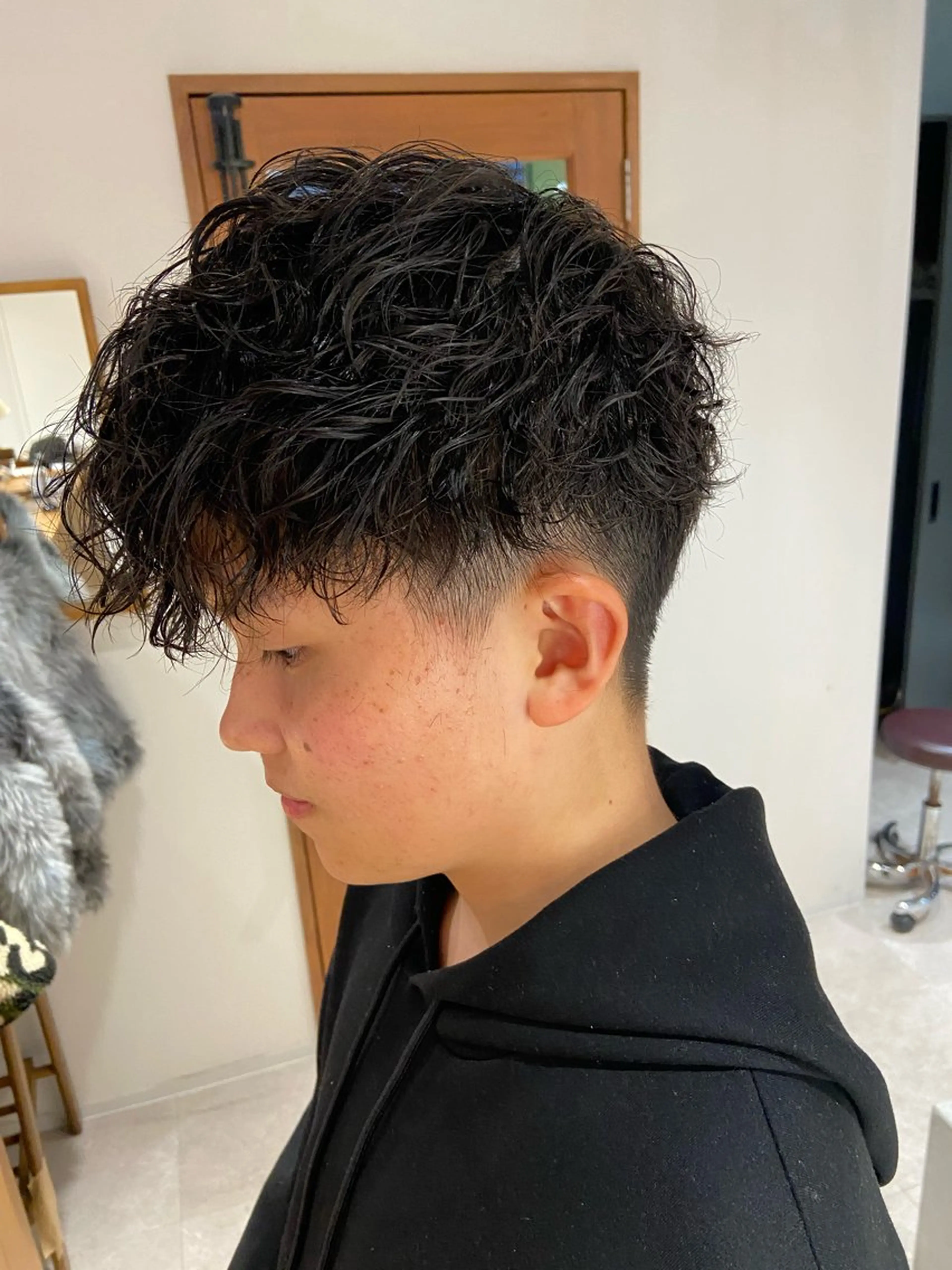 ミディアム カット パーマ トリートメント EIGHT奥野 心太のヘアスタイル