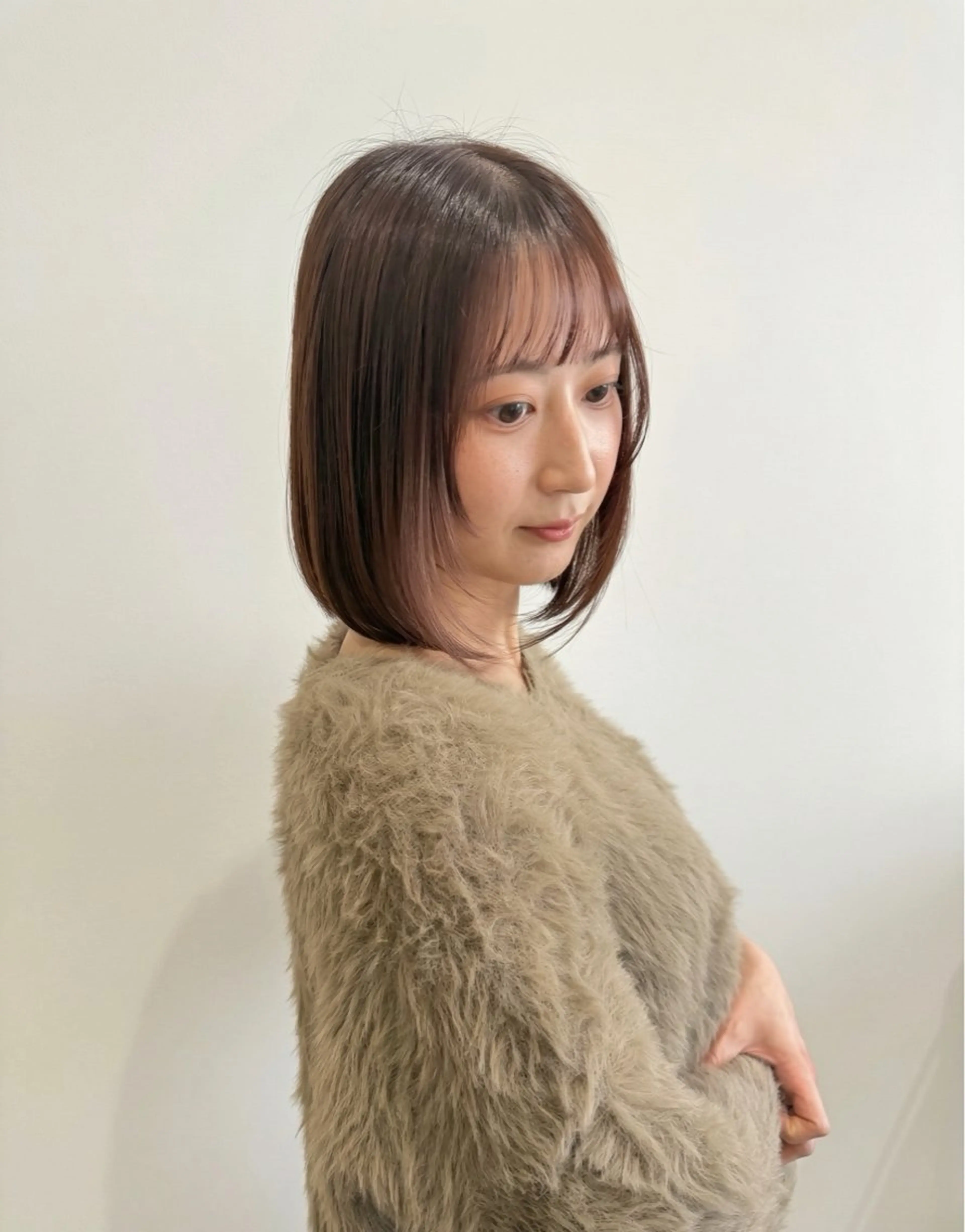 ミディアム カラー ボブ 髪質改善 トリートメント カット ヘアカラー トリートメント 北九州美容室 🕊️わかな✂︎のヘアスタイル