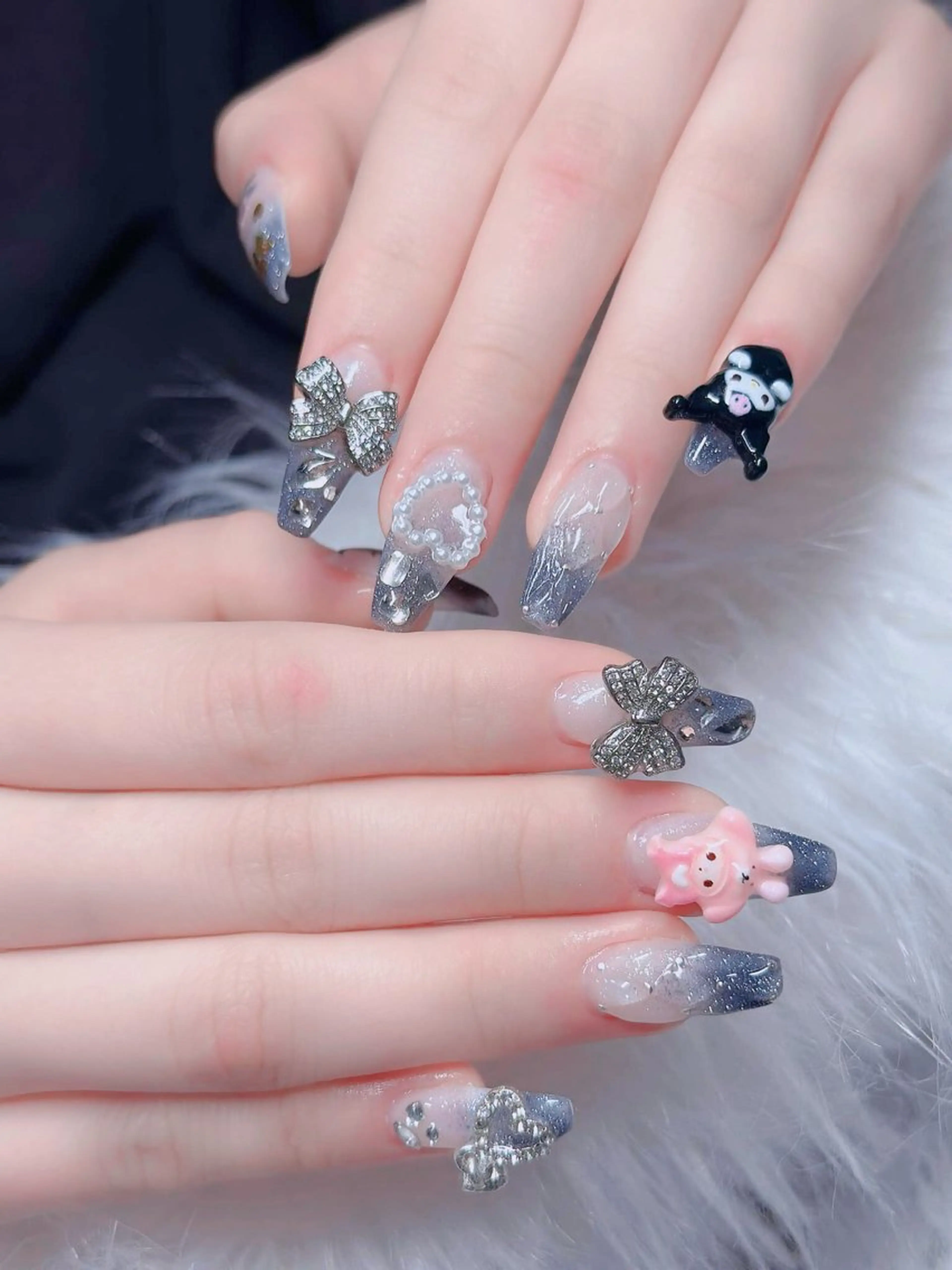 ネイル アートネイル 成人式 ジェルネイル ニュアンスネイル 夏ネイル ハンドネイル neco H.babynailのネイルデザイン